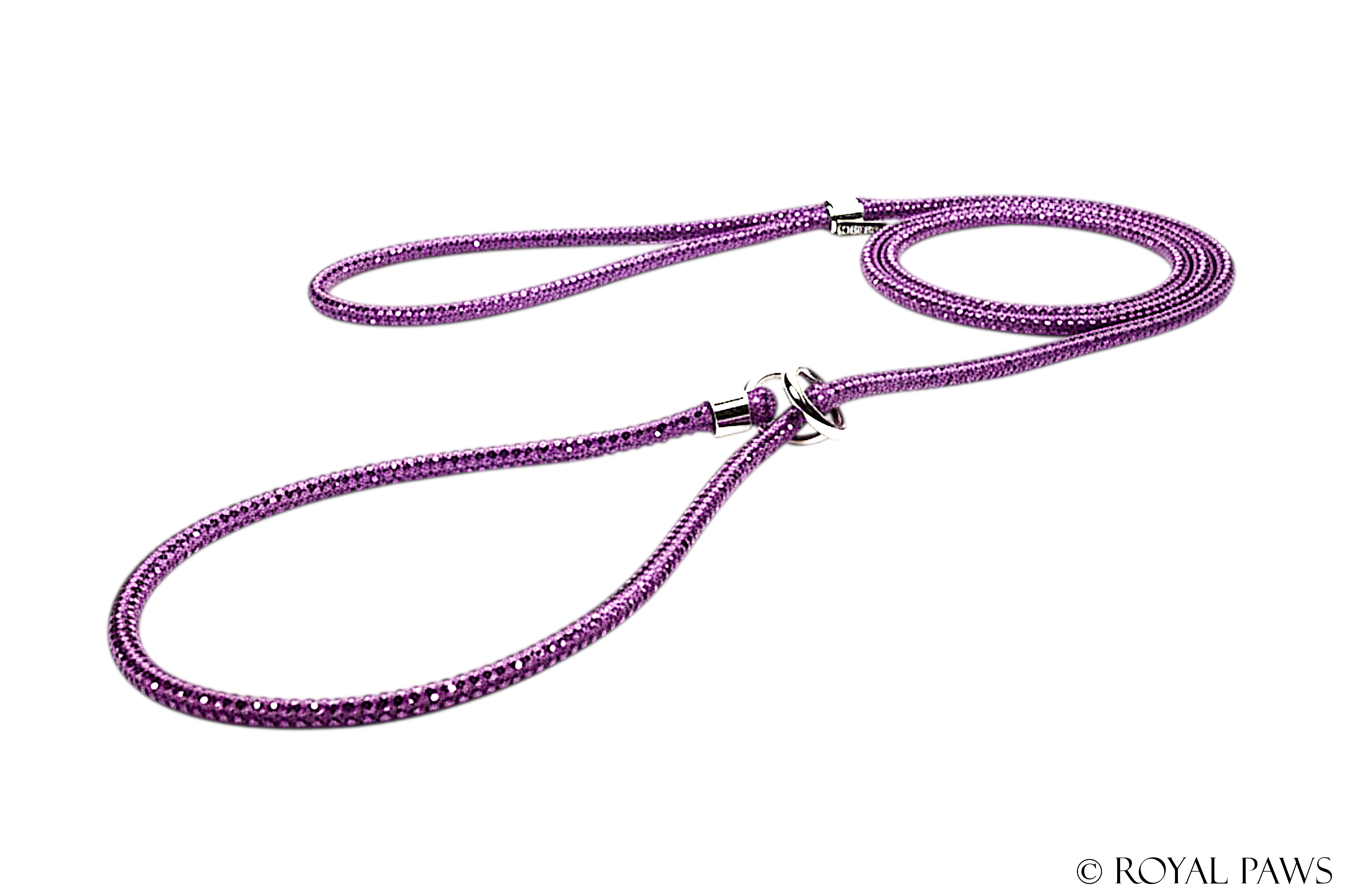 CRYSTAL SLIP LEASH "PURPLE"