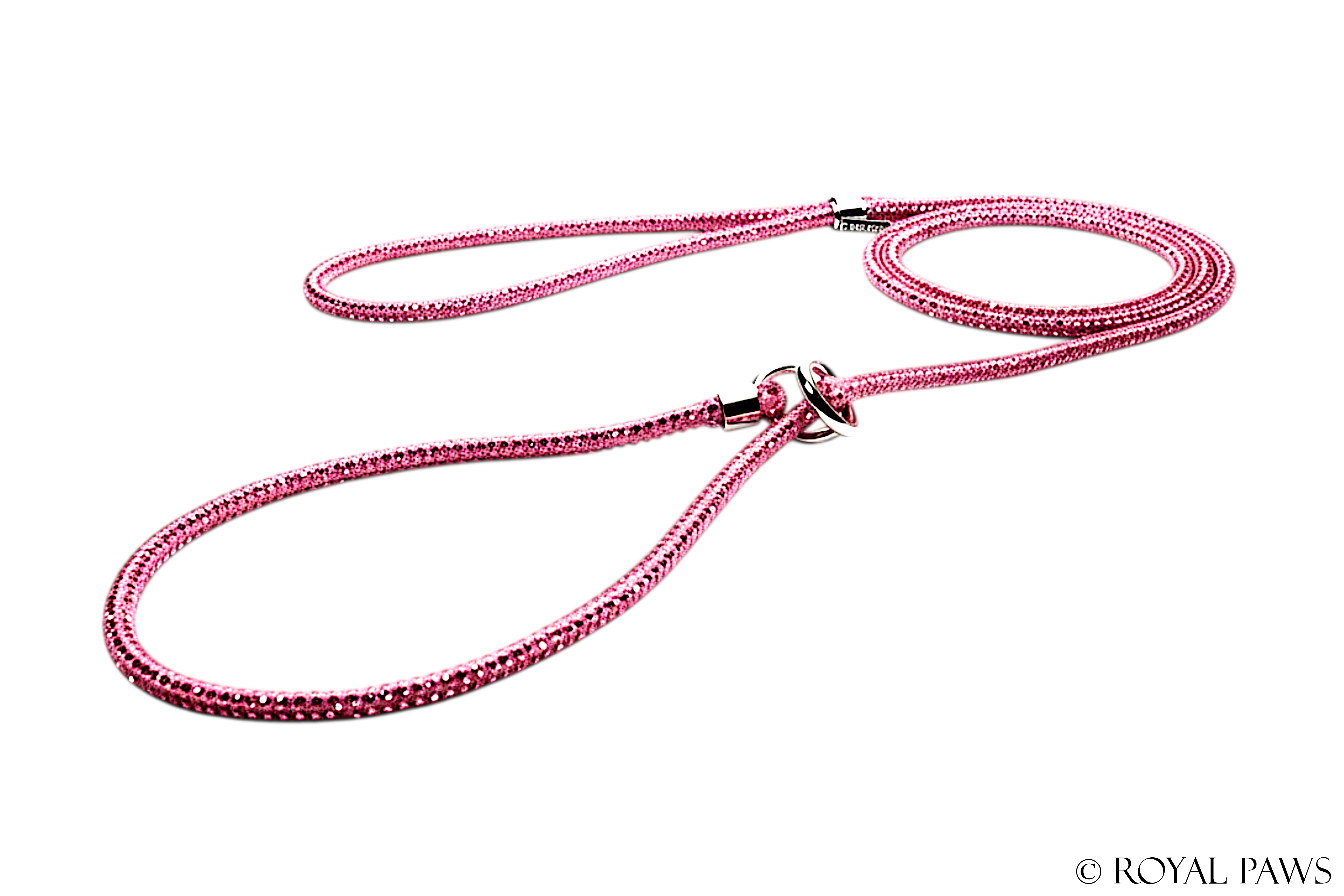 CRYSTAL SLIP LEASH "ROSE"