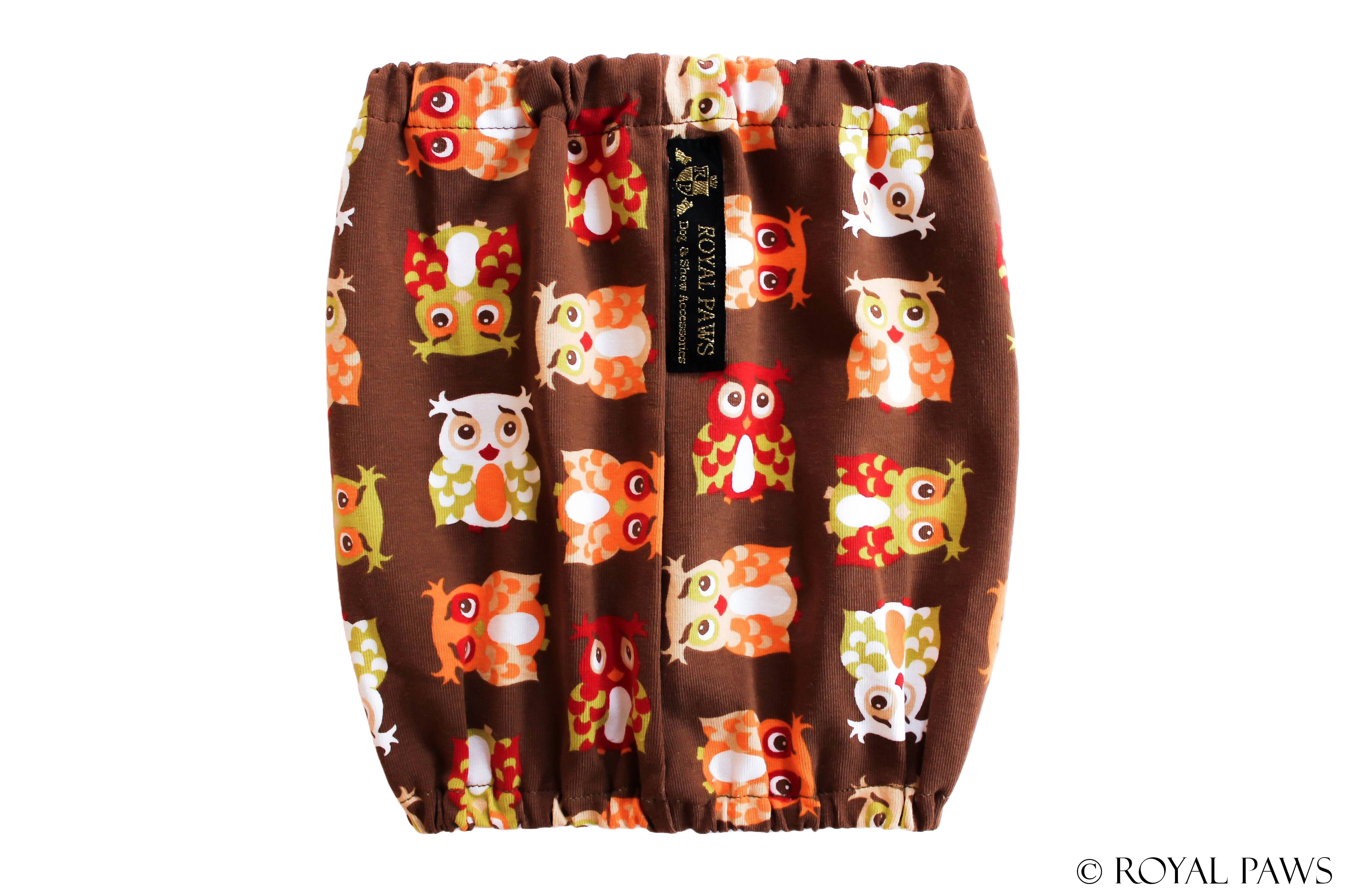 SAMPLE SALE % COMFORT SNOOD "WHISPER OF OWLS" - ROYAL PAWS Dog & Show Accessories