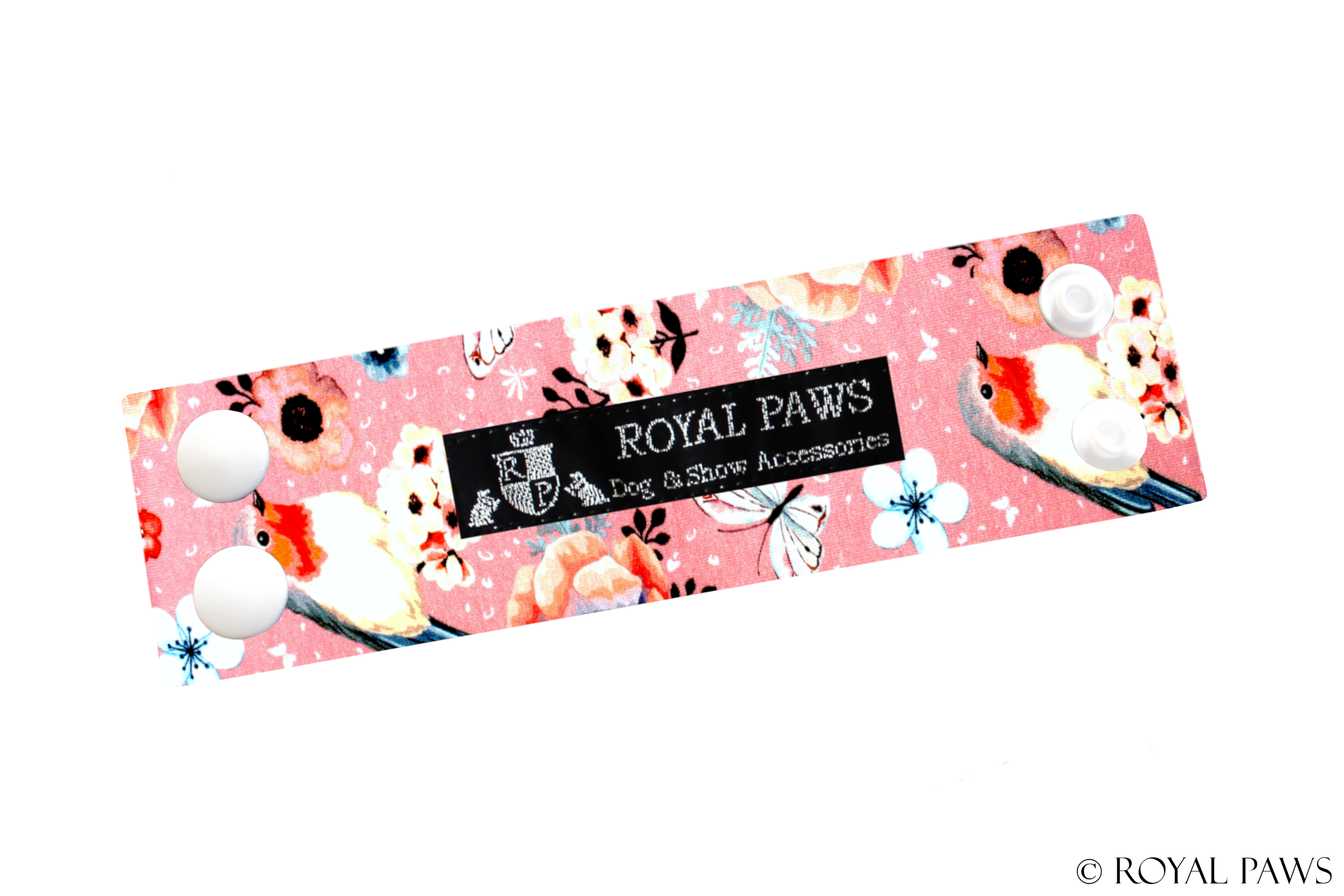 COMFORT SNOOD STRAP "BIRDS IN PARADISE" ROSE
