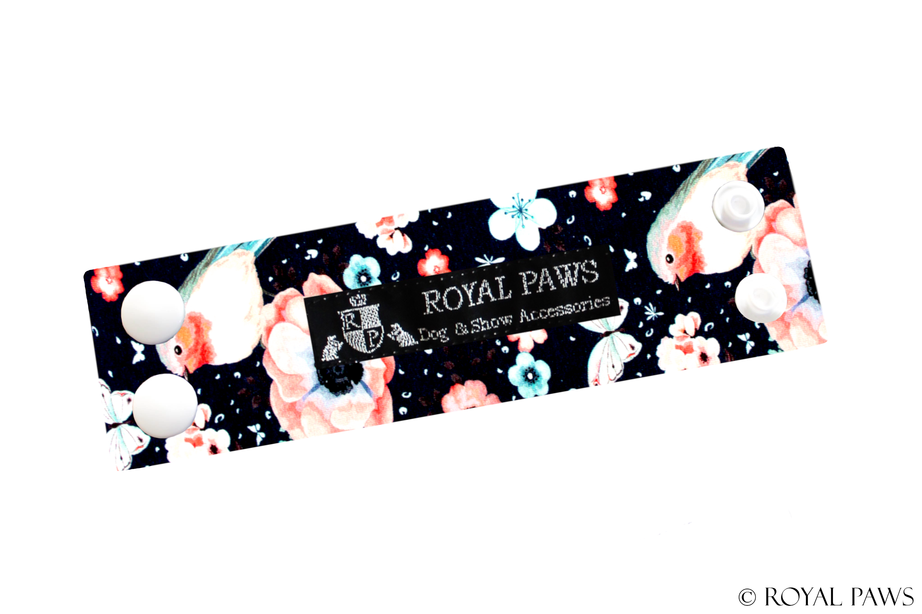 COMFORT SNOOD STRAP “BIRDS IN PARADISE” DARK BLUE