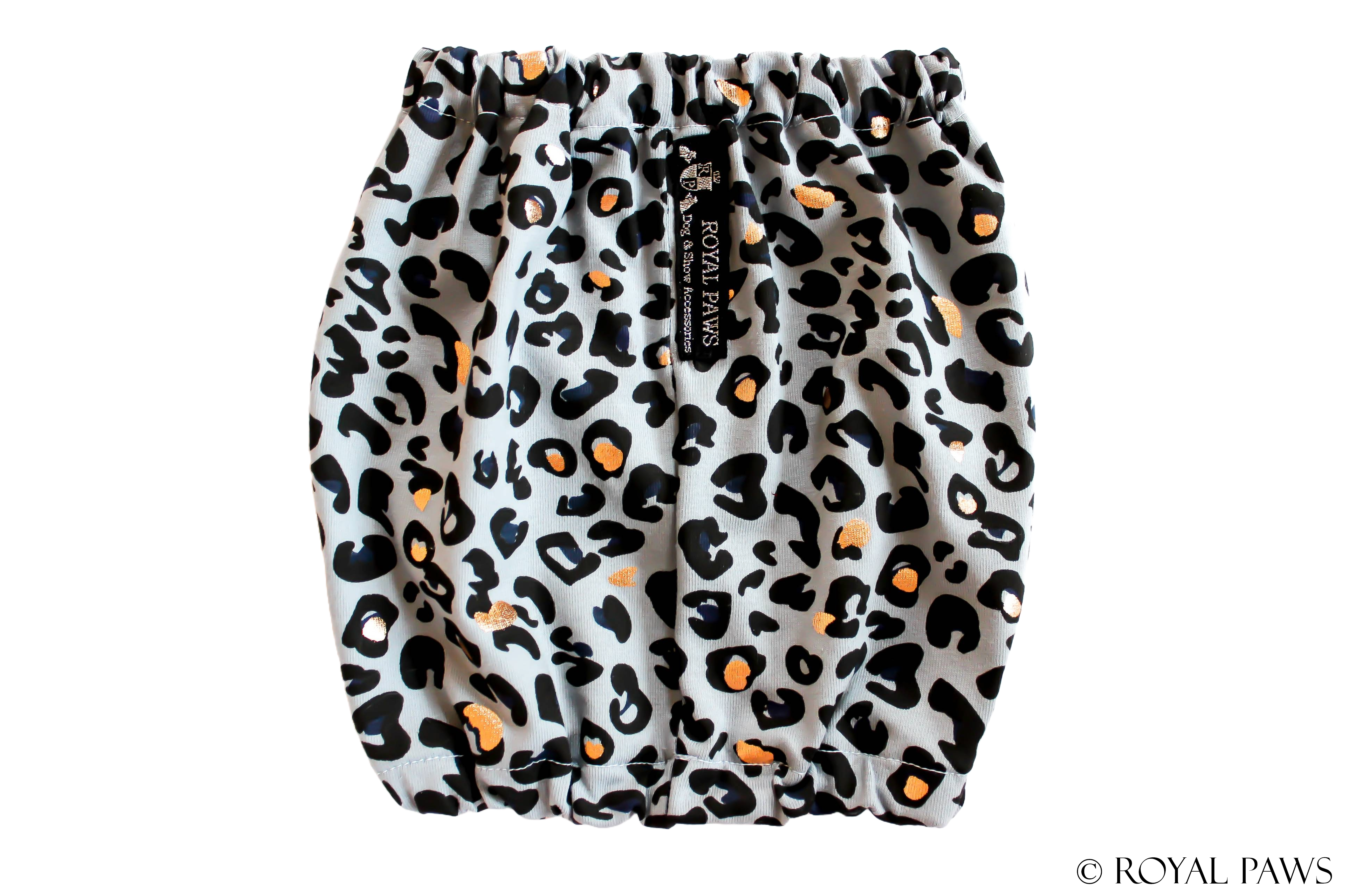 SAMPLE SALE % COMFORT SNOOD "WILD STYLE LEOPARD" BLAU - ROYAL PAWS Dog & Show Accessories
