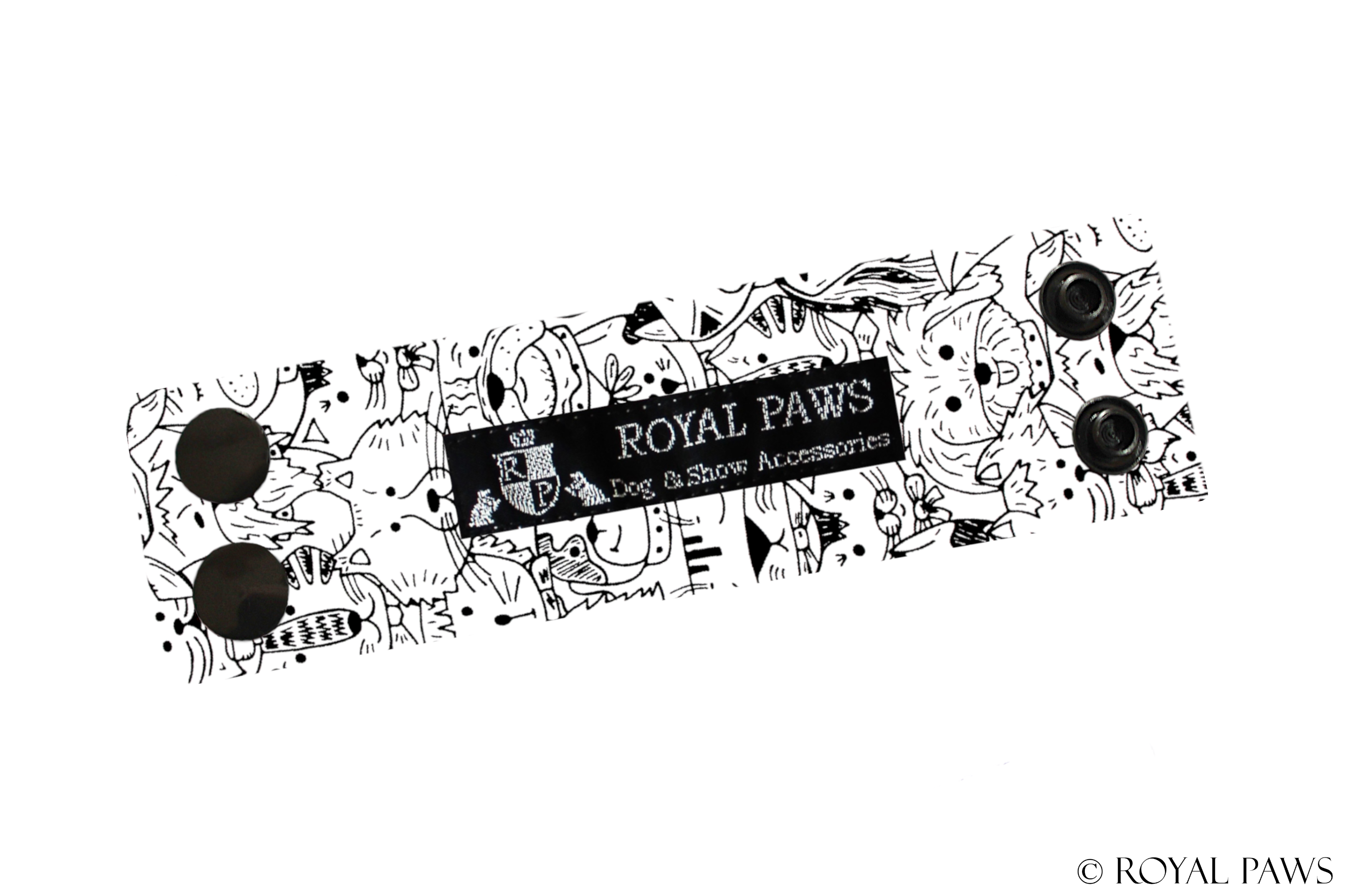 COMFORT SNOOD STRAP "COMIC DOGS &amp; CATS" CREME