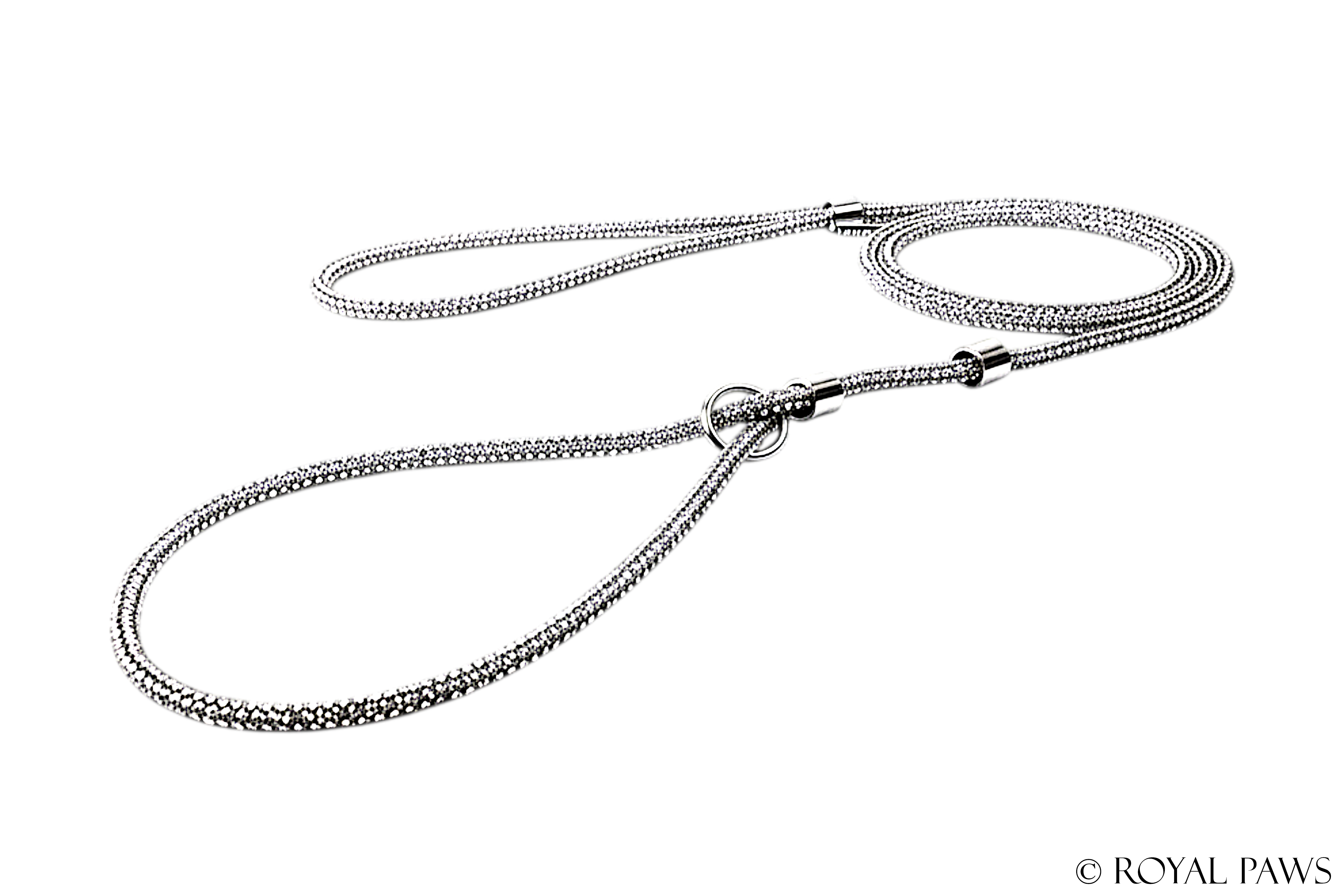 CRYSTAL REGULAR LEASH "SILVER"