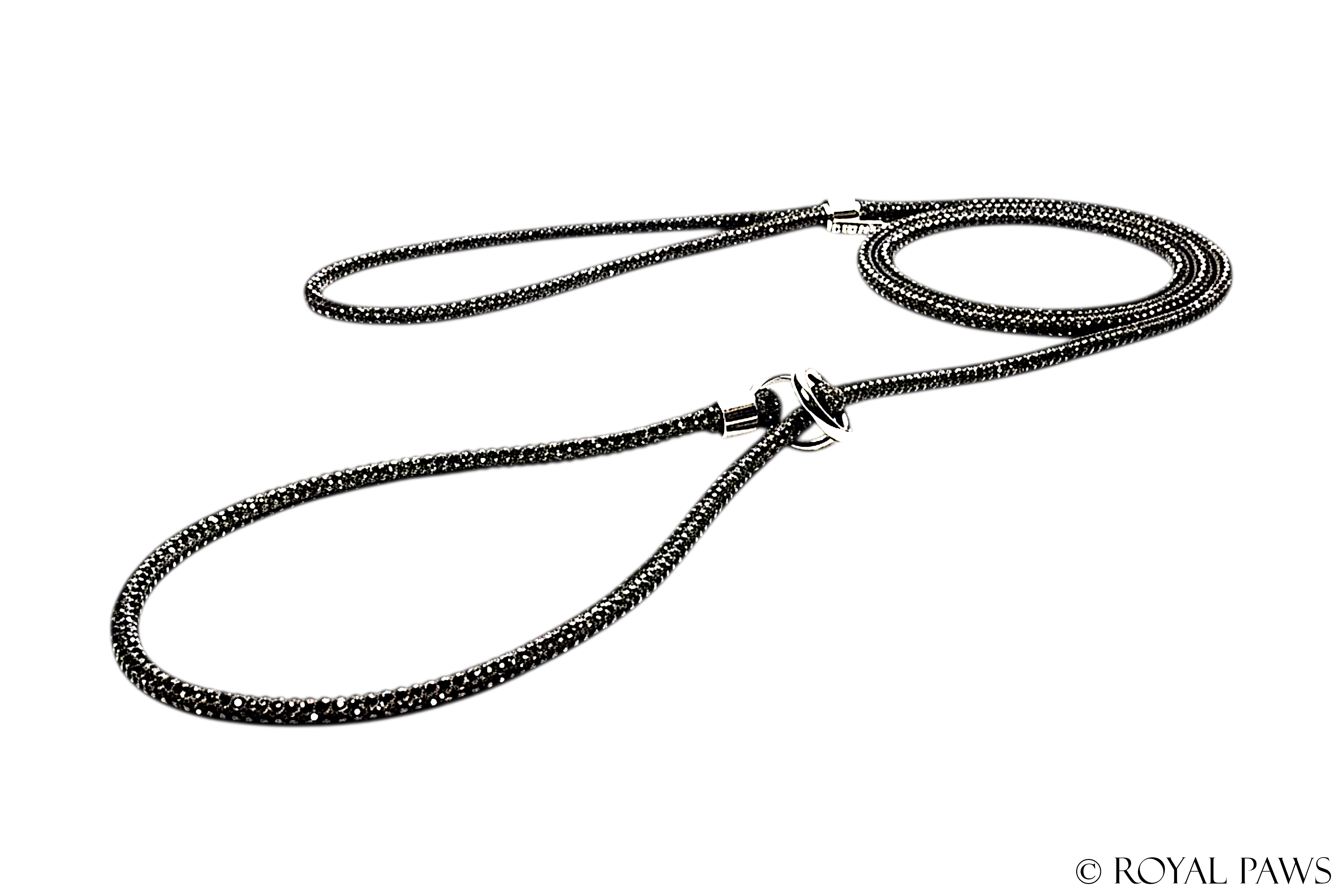 CRYSTAL SLIP LEASH "GREY"