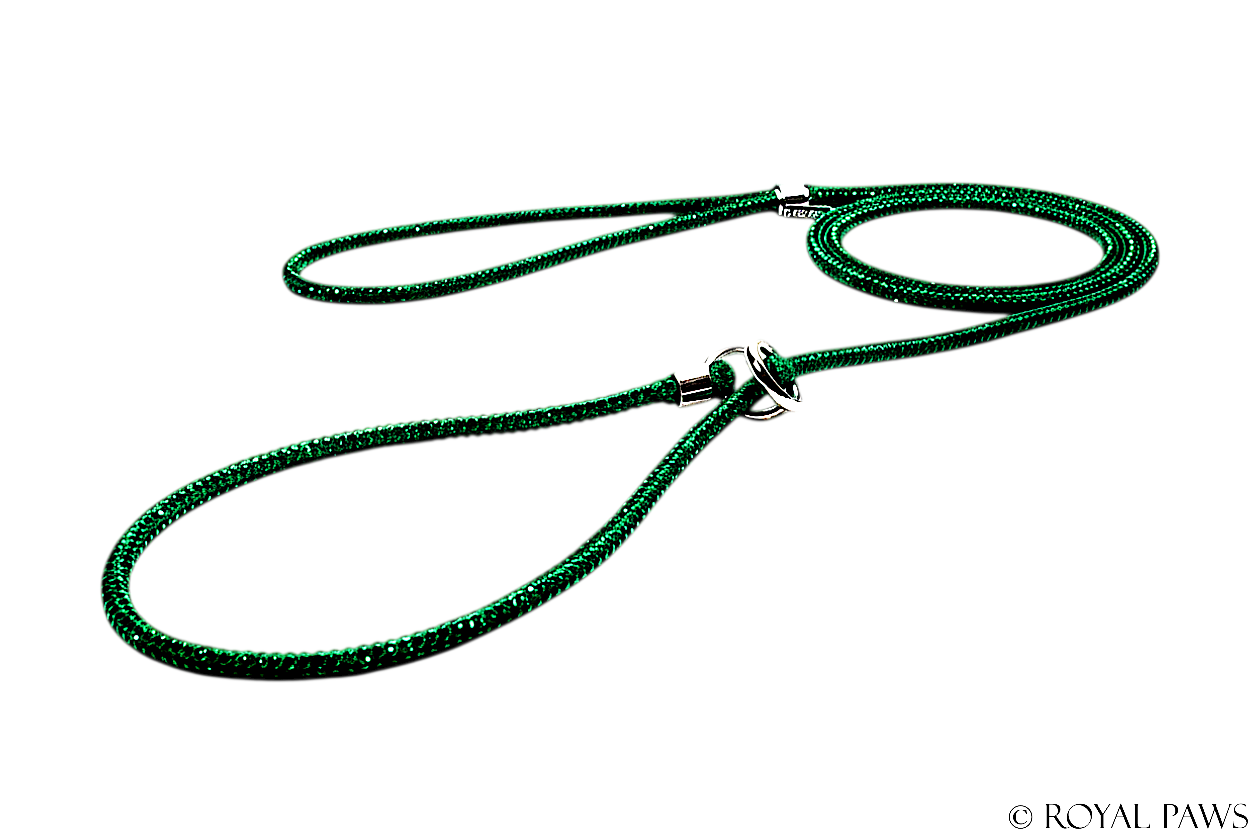 CRYSTAL SLIP LEASH "GREEN"