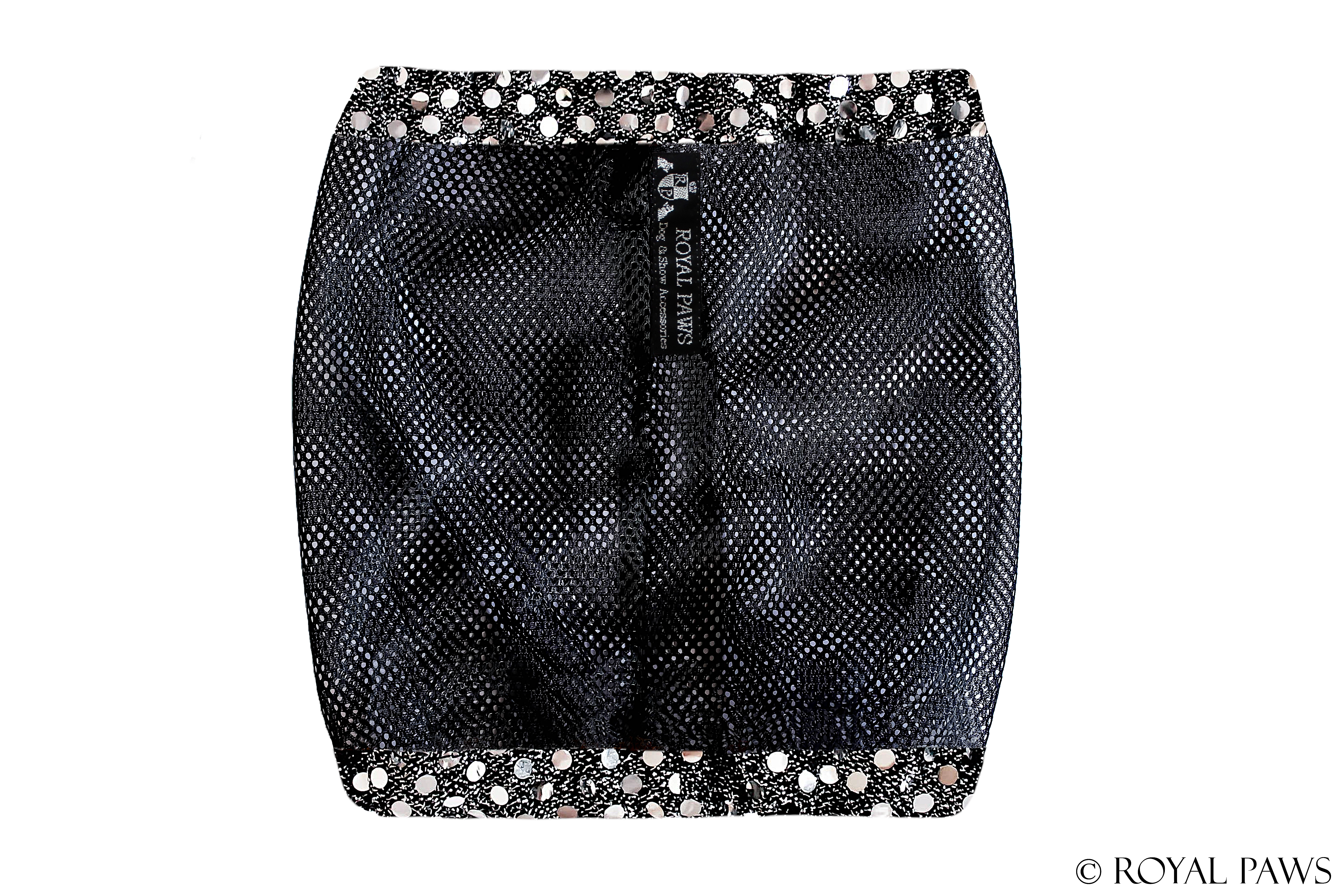 GLAMOUR SNOOD MESH "GRAU/SCHWARZ"