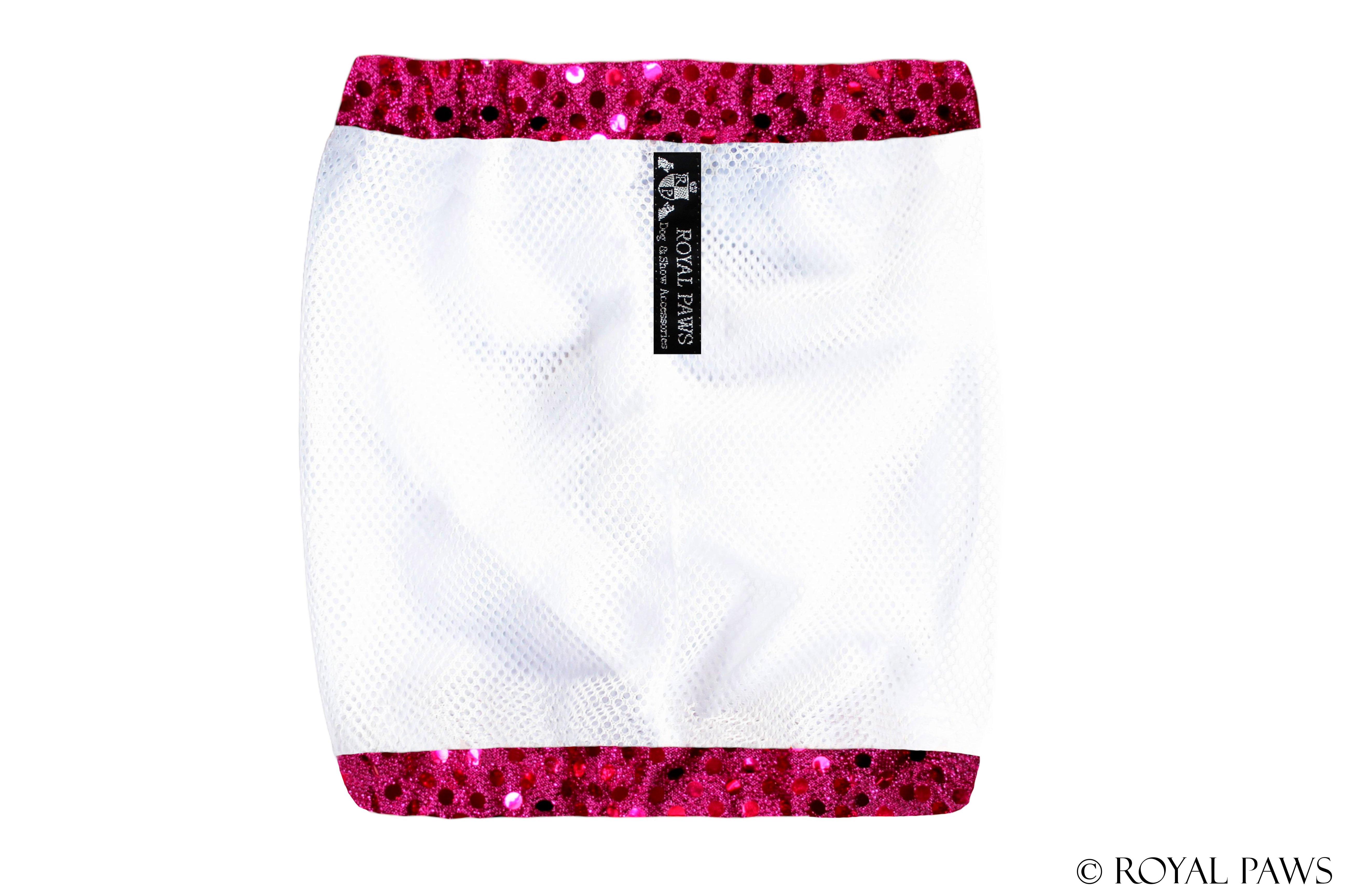 GLAMOUR SNOOD MESH "PINK/WEISS"