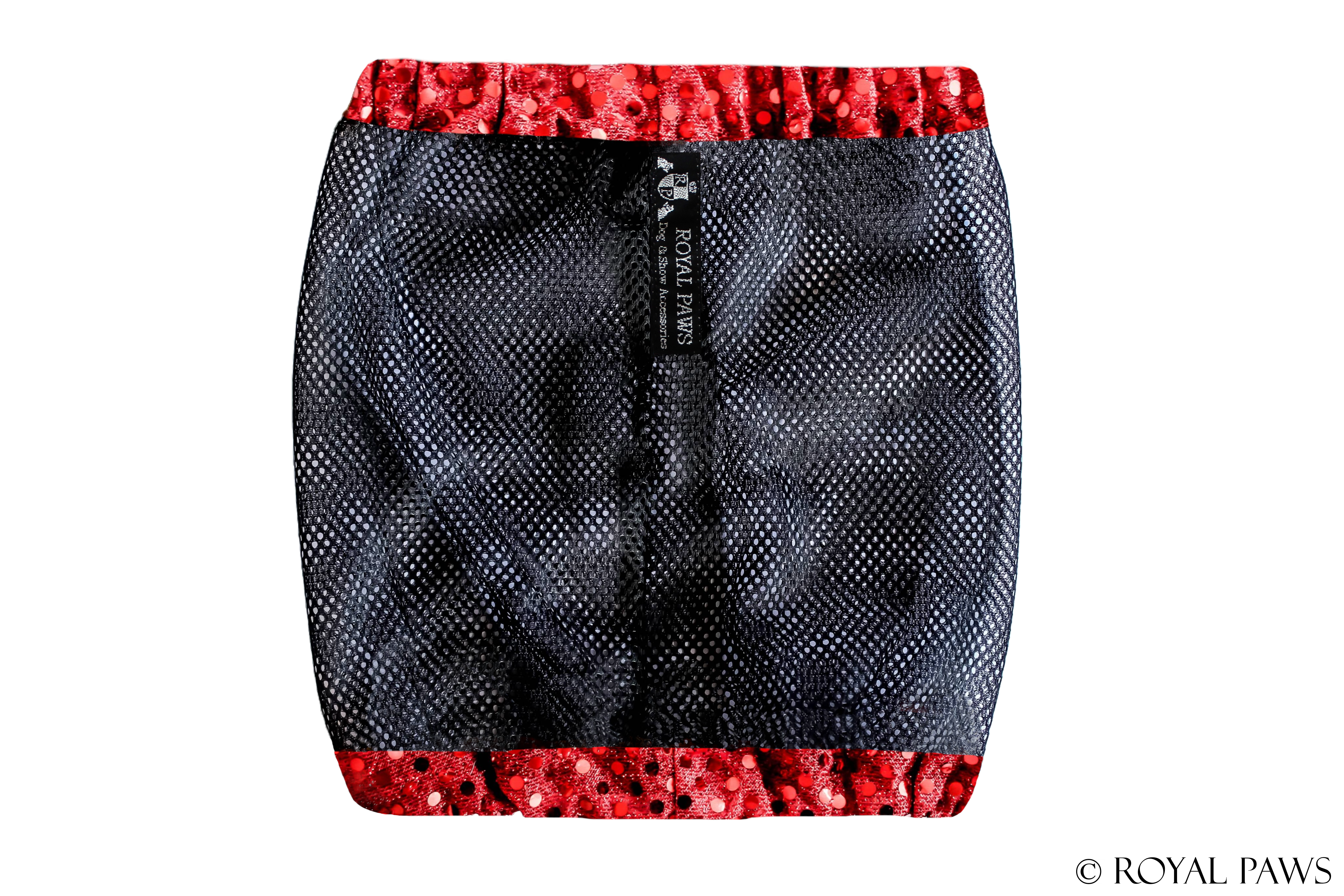 GLAMOUR SNOOD MESH "ROT/SCHWARZ"