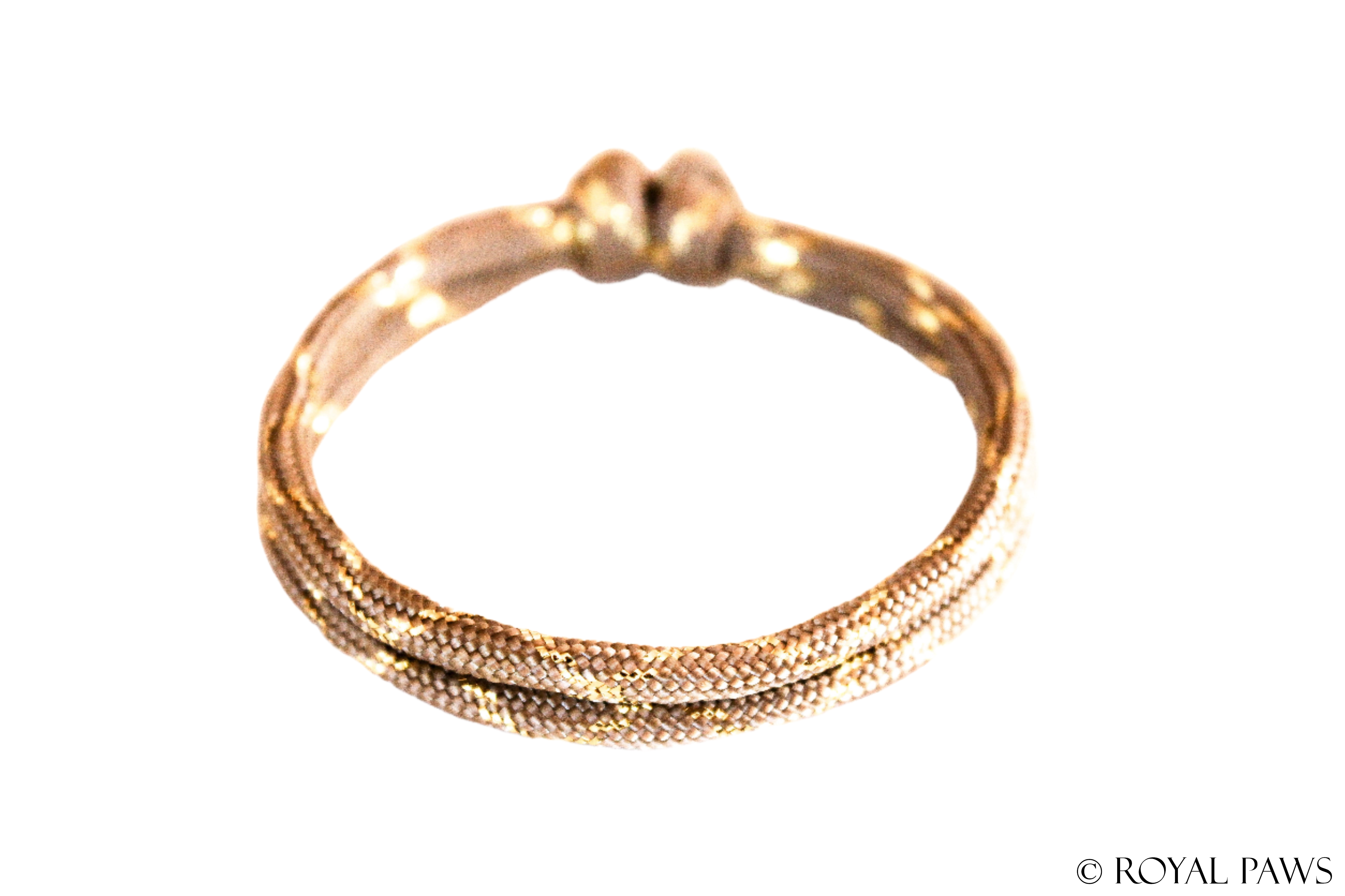 GLITTER PUPPY BAND "BEIGE/GOLD" - ROYAL PAWS Dog & Show Accessories