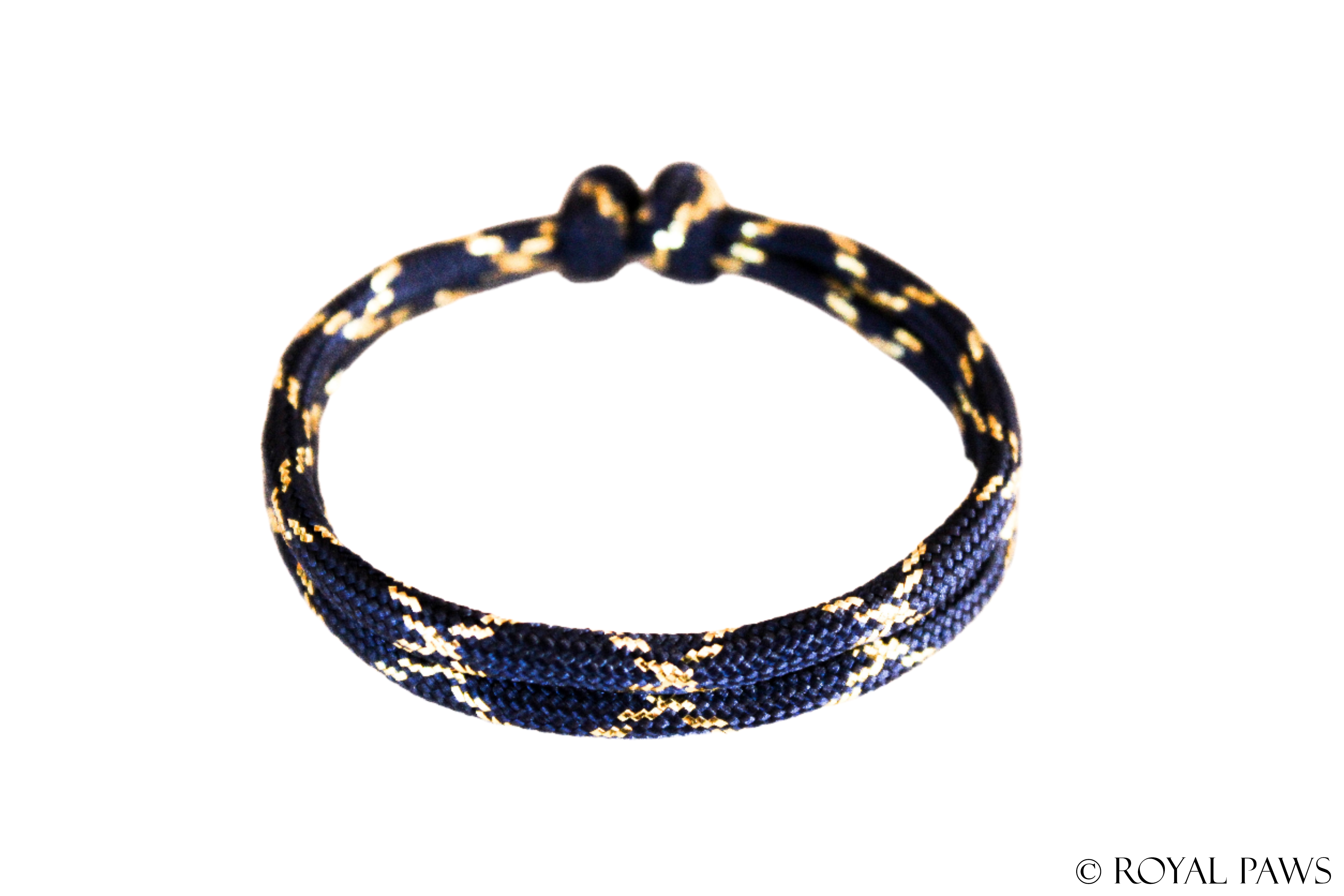 GLITTER PUPPY BAND "DUNKELBLAU/GOLD" - ROYAL PAWS Dog & Show Accessories