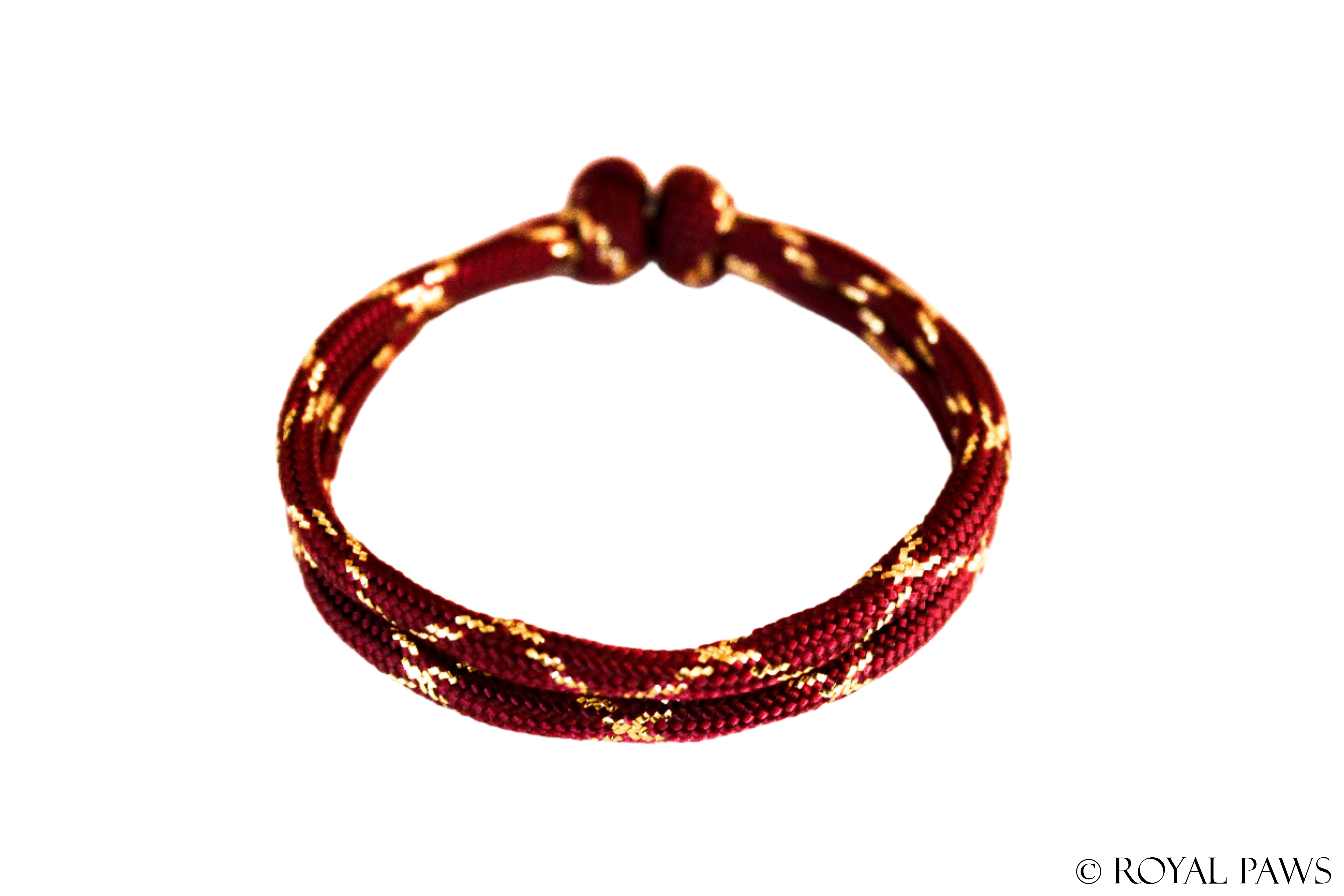 GLITTER PUPPY BAND "DUNKELROT/GOLD" - ROYAL PAWS Dog & Show Accessories