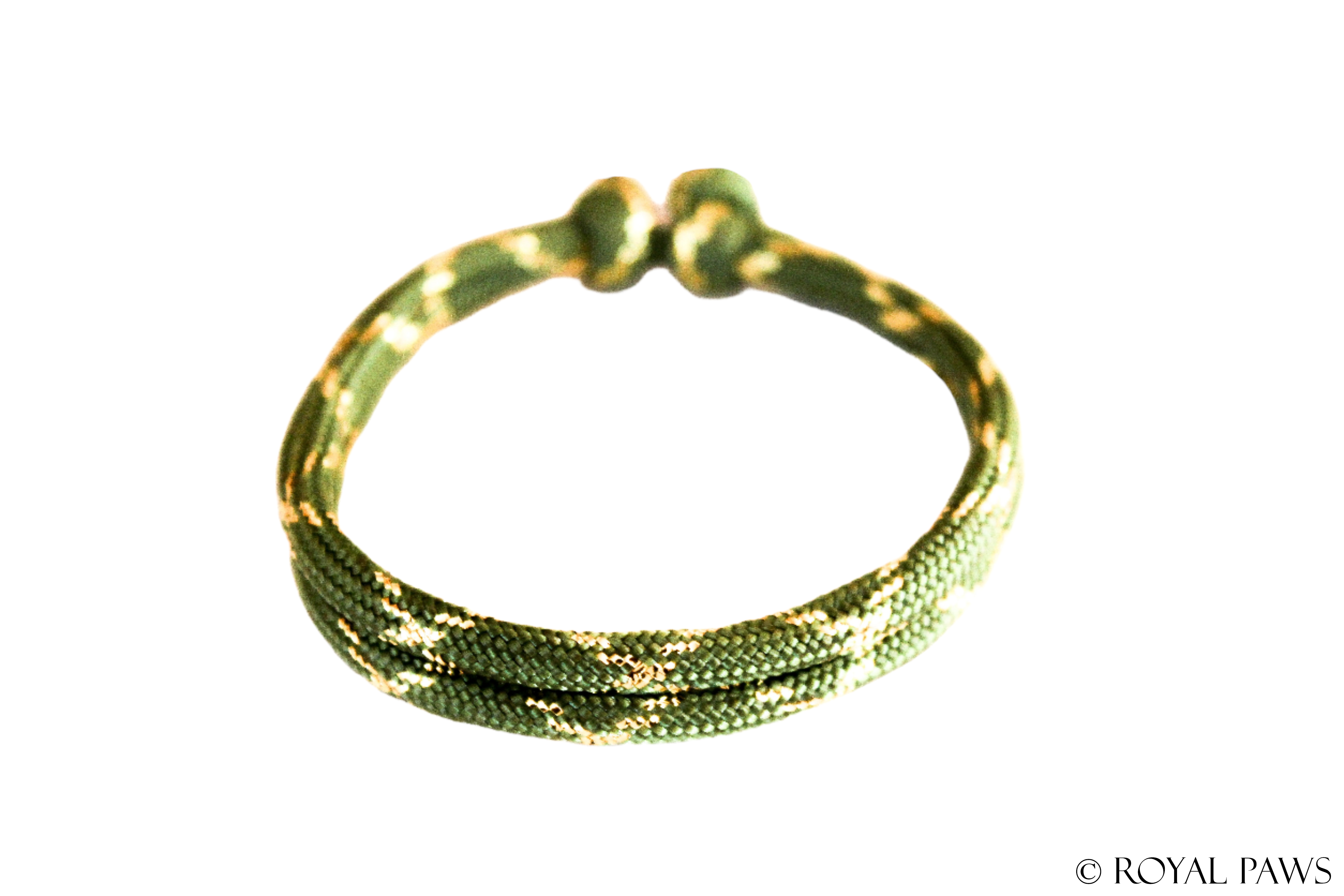 GLITTER PUPPY BAND "GRÜN/GOLD" - ROYAL PAWS Dog & Show Accessories