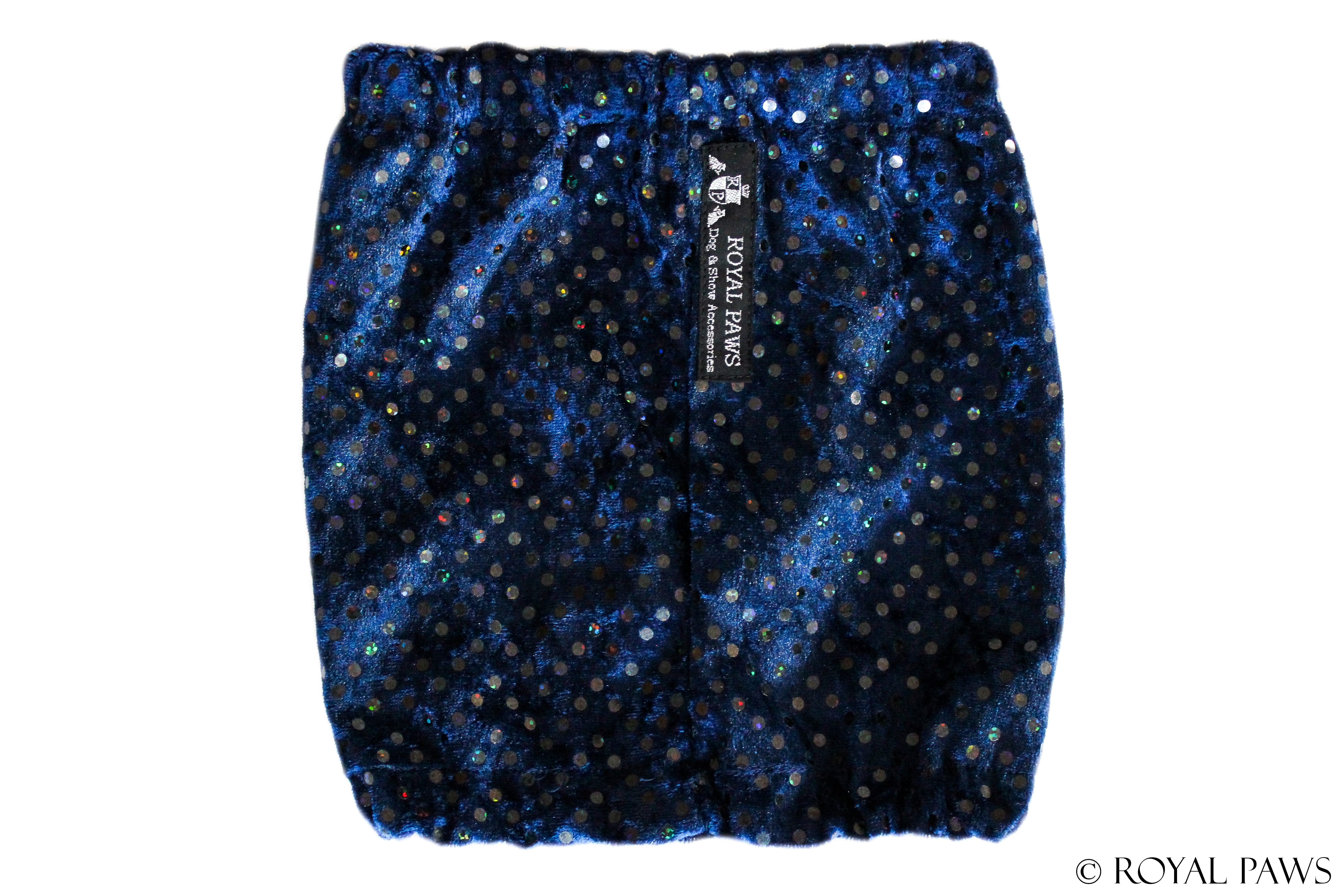 GLITTER SNOOD "DUNKELBLAU" - ROYAL PAWS Dog & Show Accessories