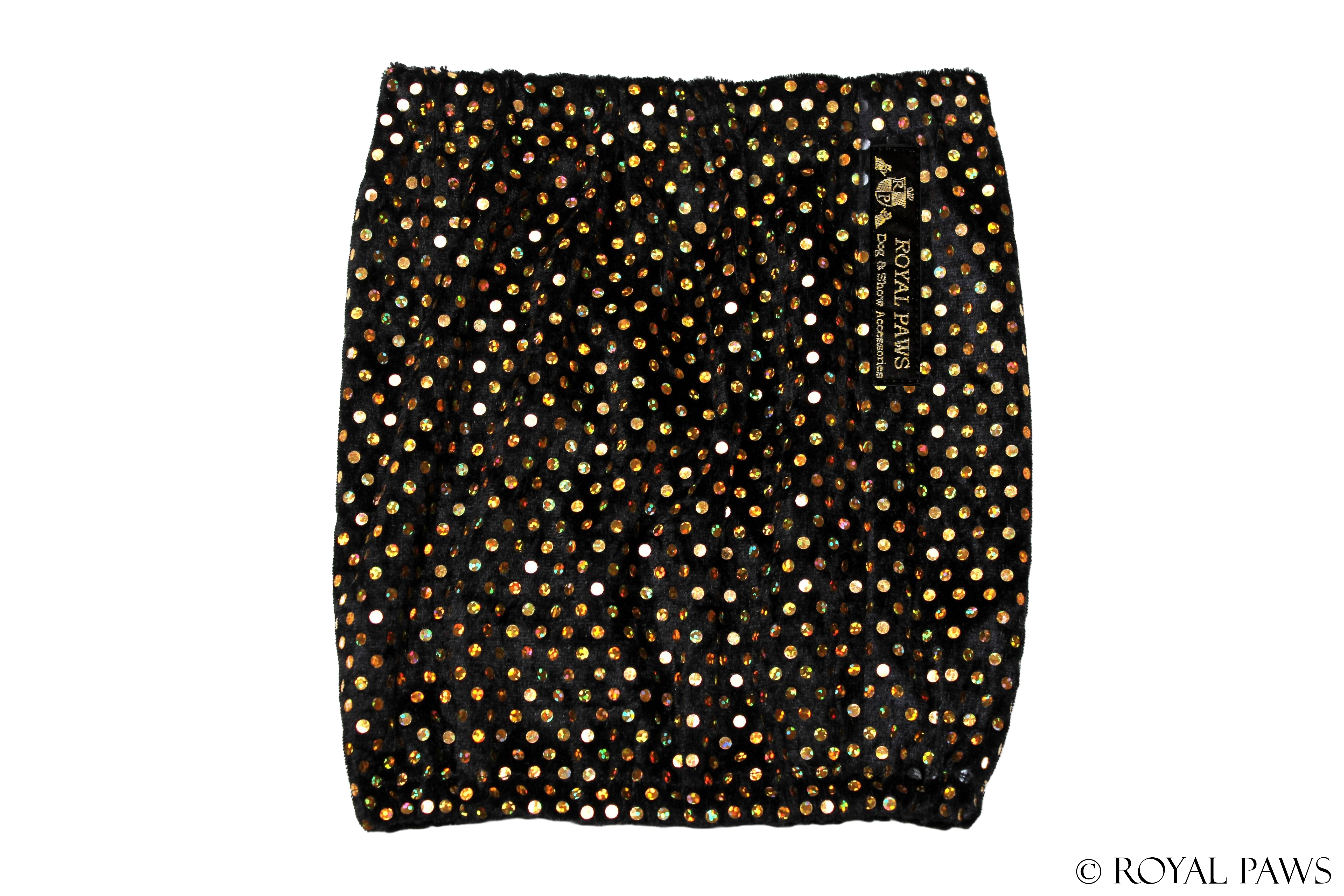 GLITTER SNOOD "SCHWARZ/GOLD" - ROYAL PAWS Dog & Show Accessories