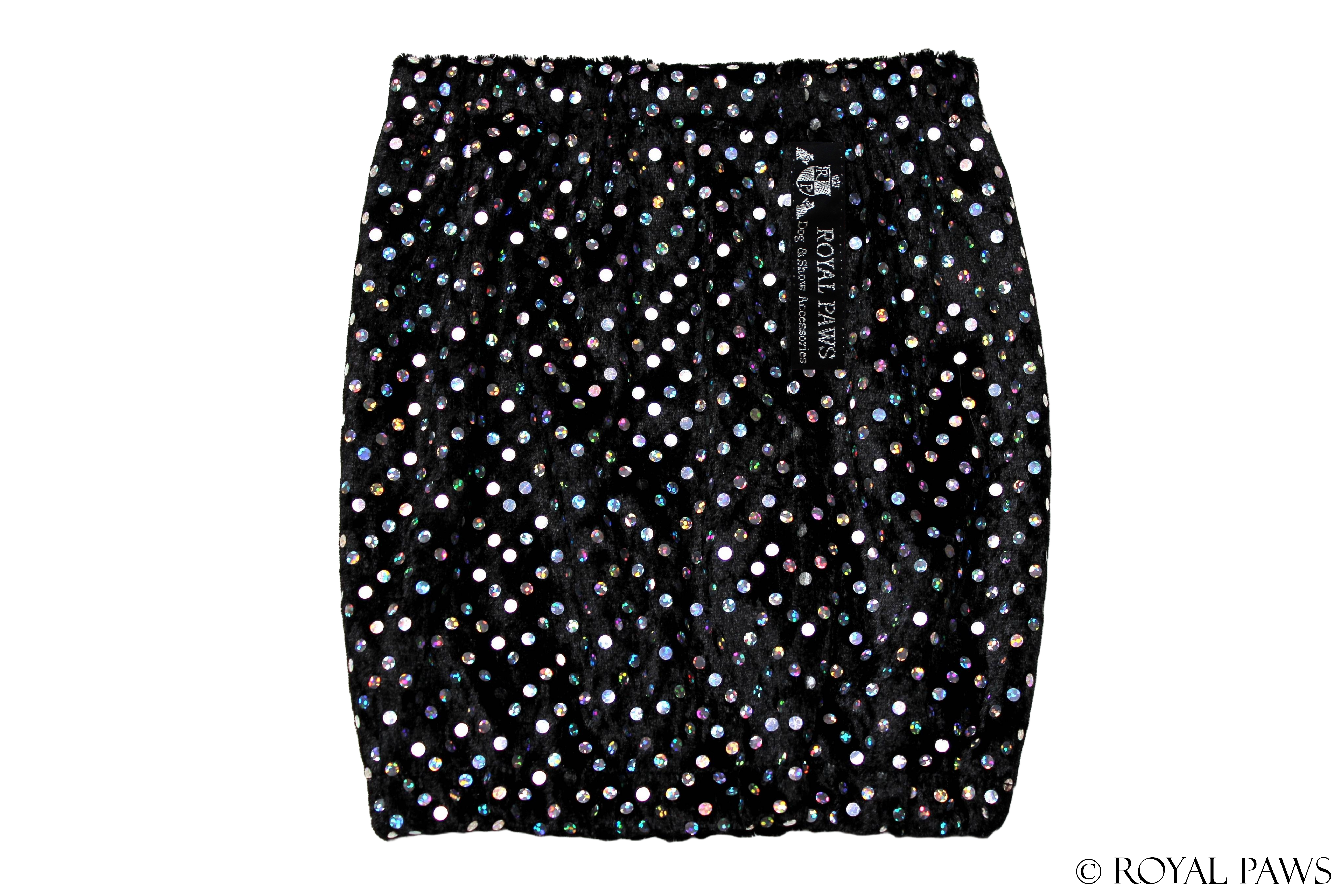 GLITTER SNOOD "SCHWARZ/SILBER" - ROYAL PAWS Dog & Show Accessories
