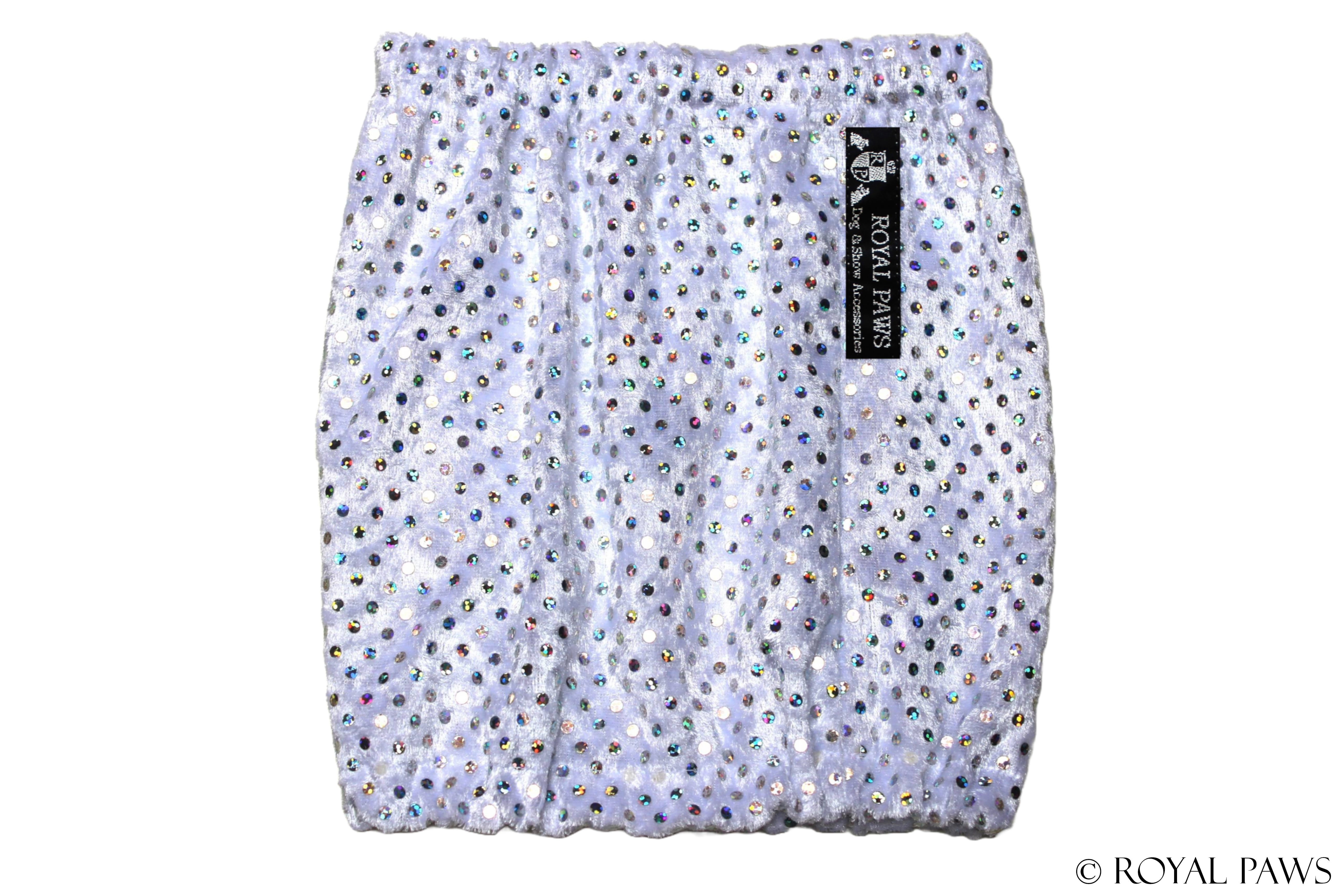 GLITTER SNOOD "WEIß" - ROYAL PAWS Dog & Show Accessories