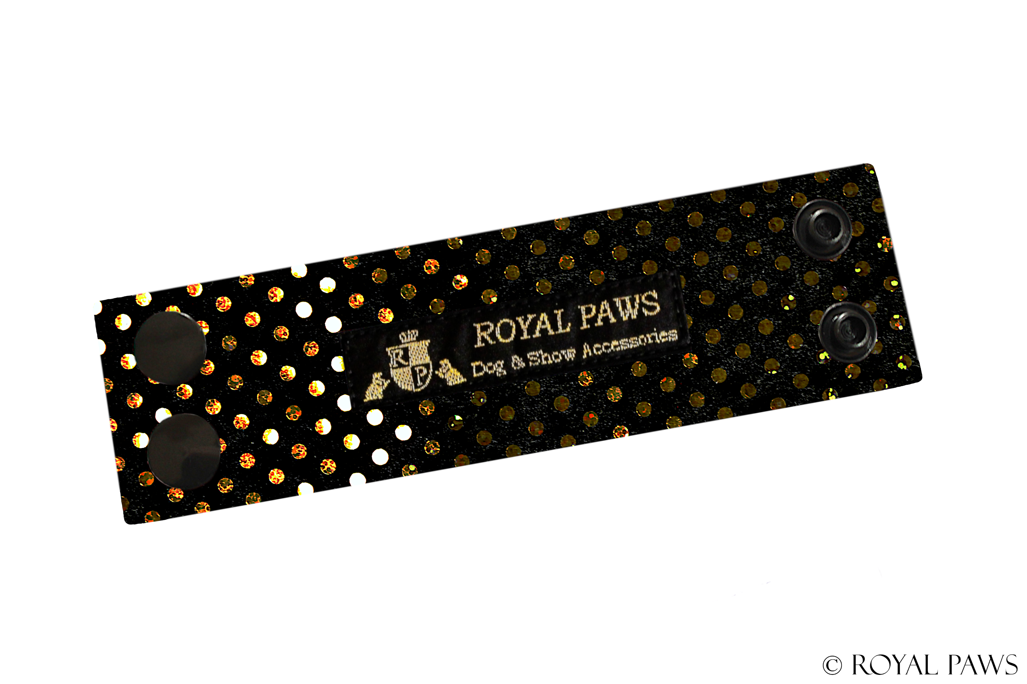 GLITTER SNOOD STRAP "SCHWARZ/GOLD"