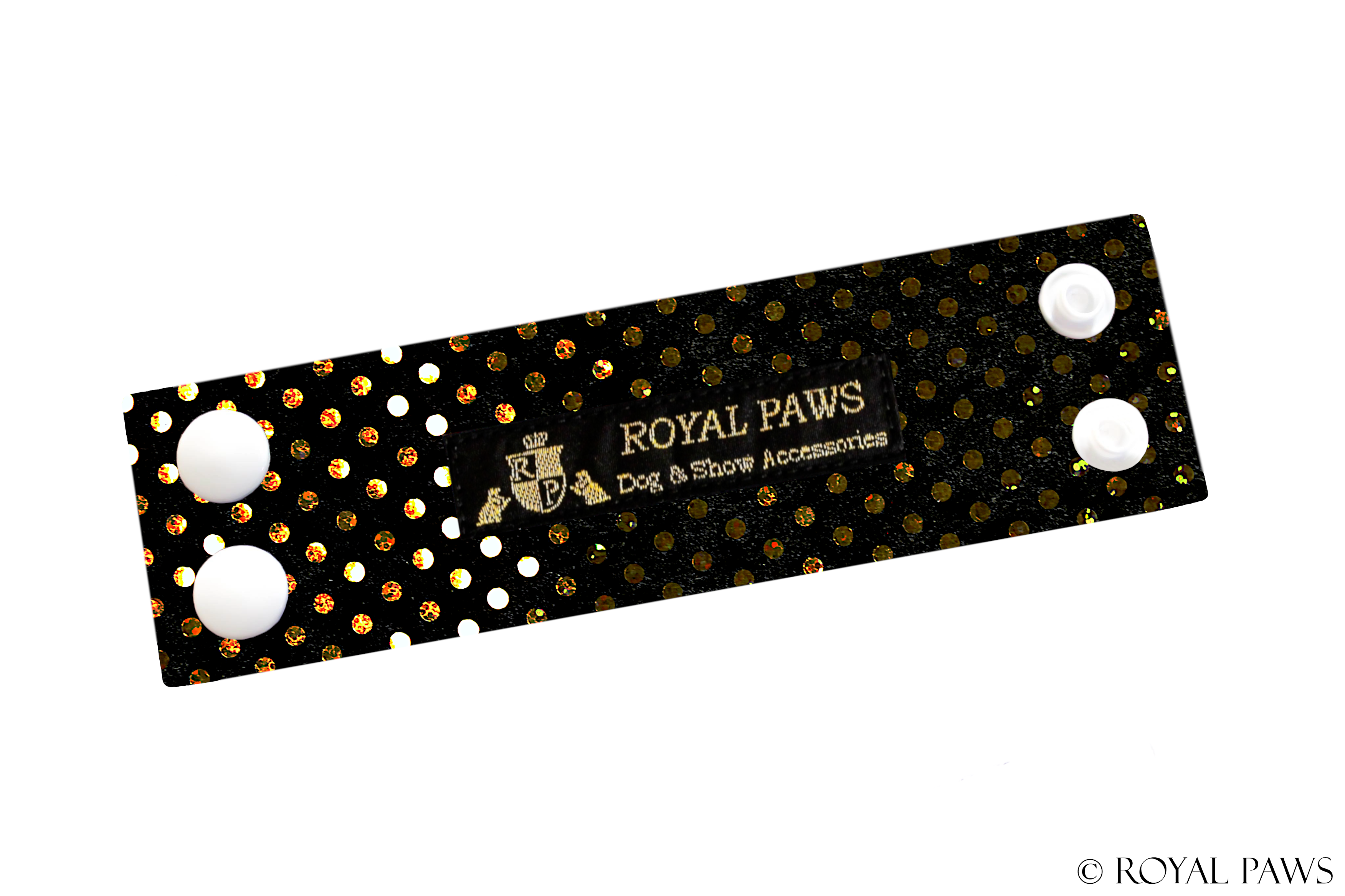 GLITTER SNOOD STRAP "SCHWARZ/GOLD"