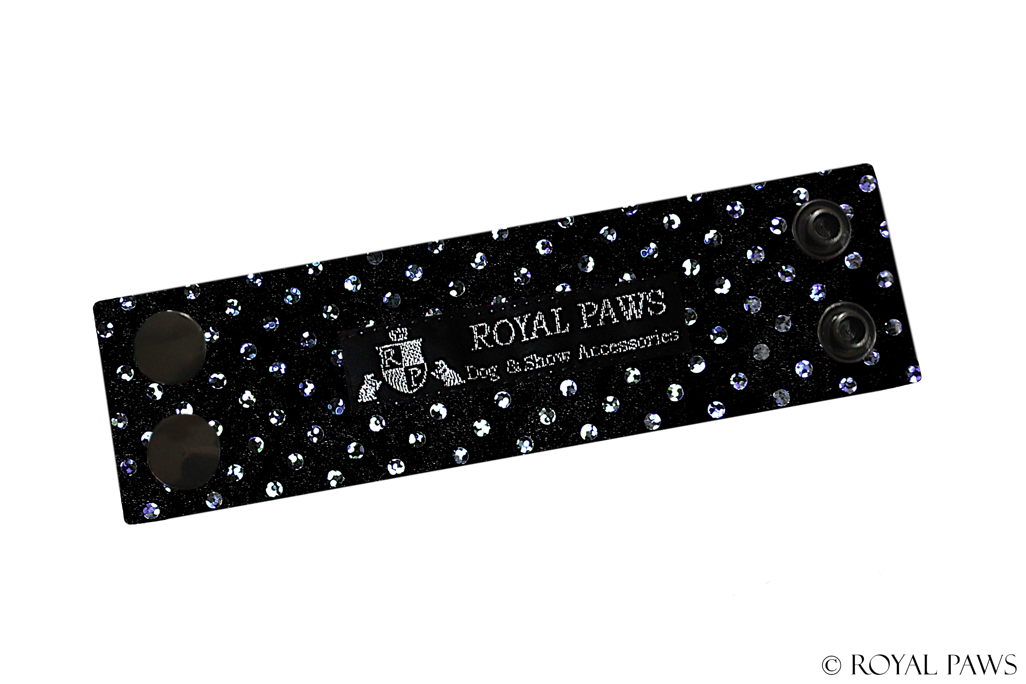 GLITTER SNOOD STRAP "SCHWARZ/SILBER"