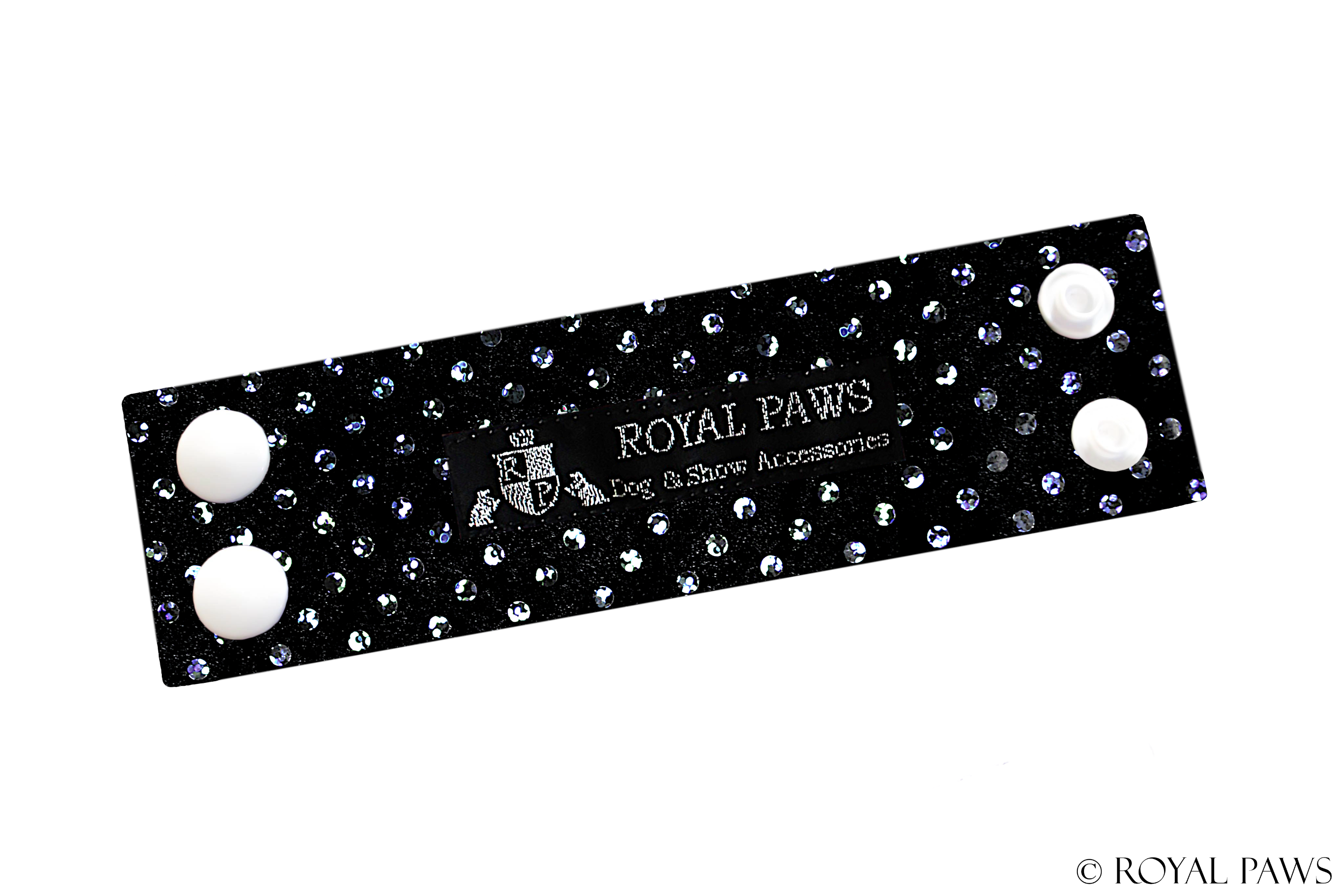 GLITTER SNOOD STRAP "SCHWARZ/SILBER"
