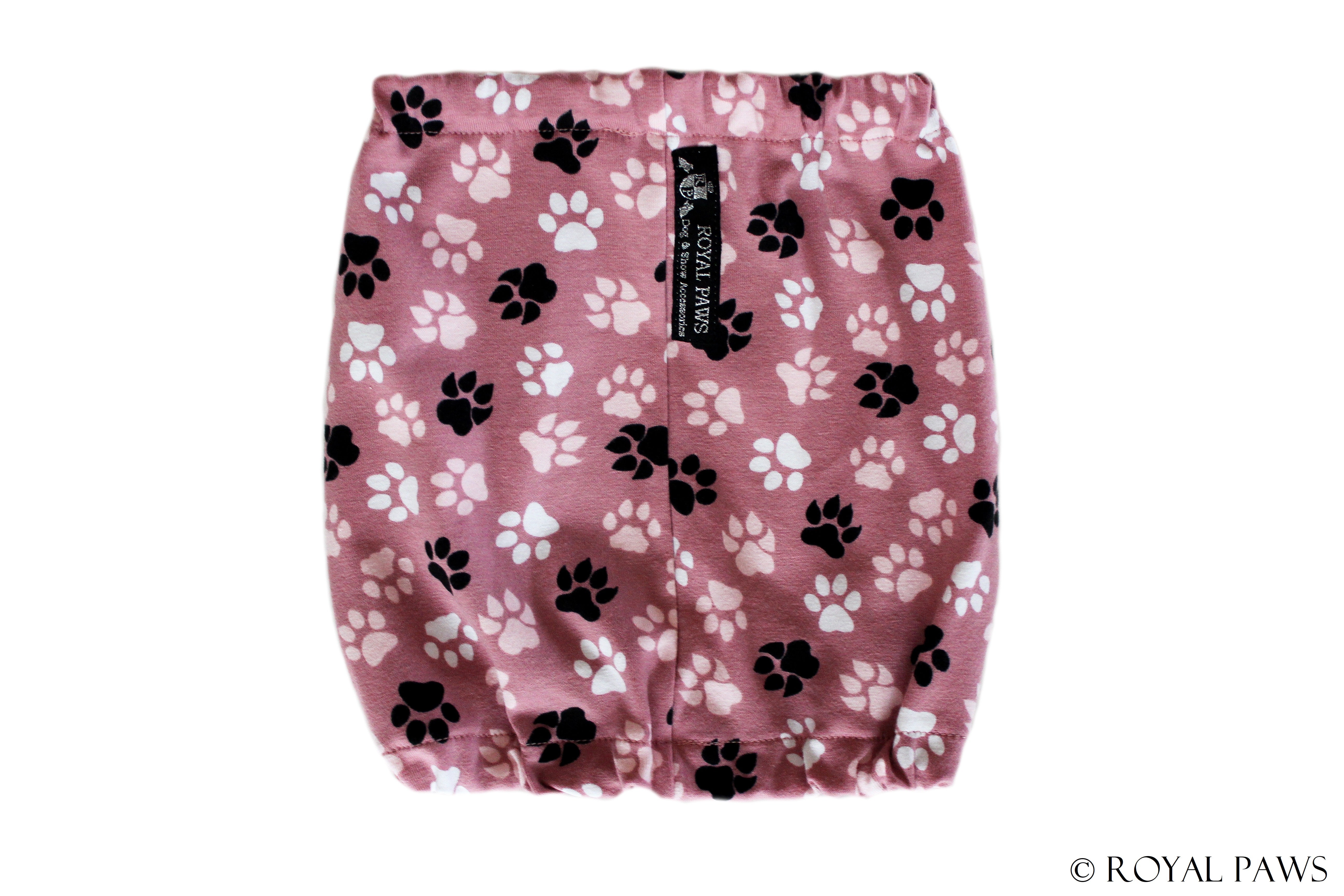 SAMPLE SALE % COMFORT SNOOD "PAWS" BERRY - ROYAL PAWS Dog & Show Accessories