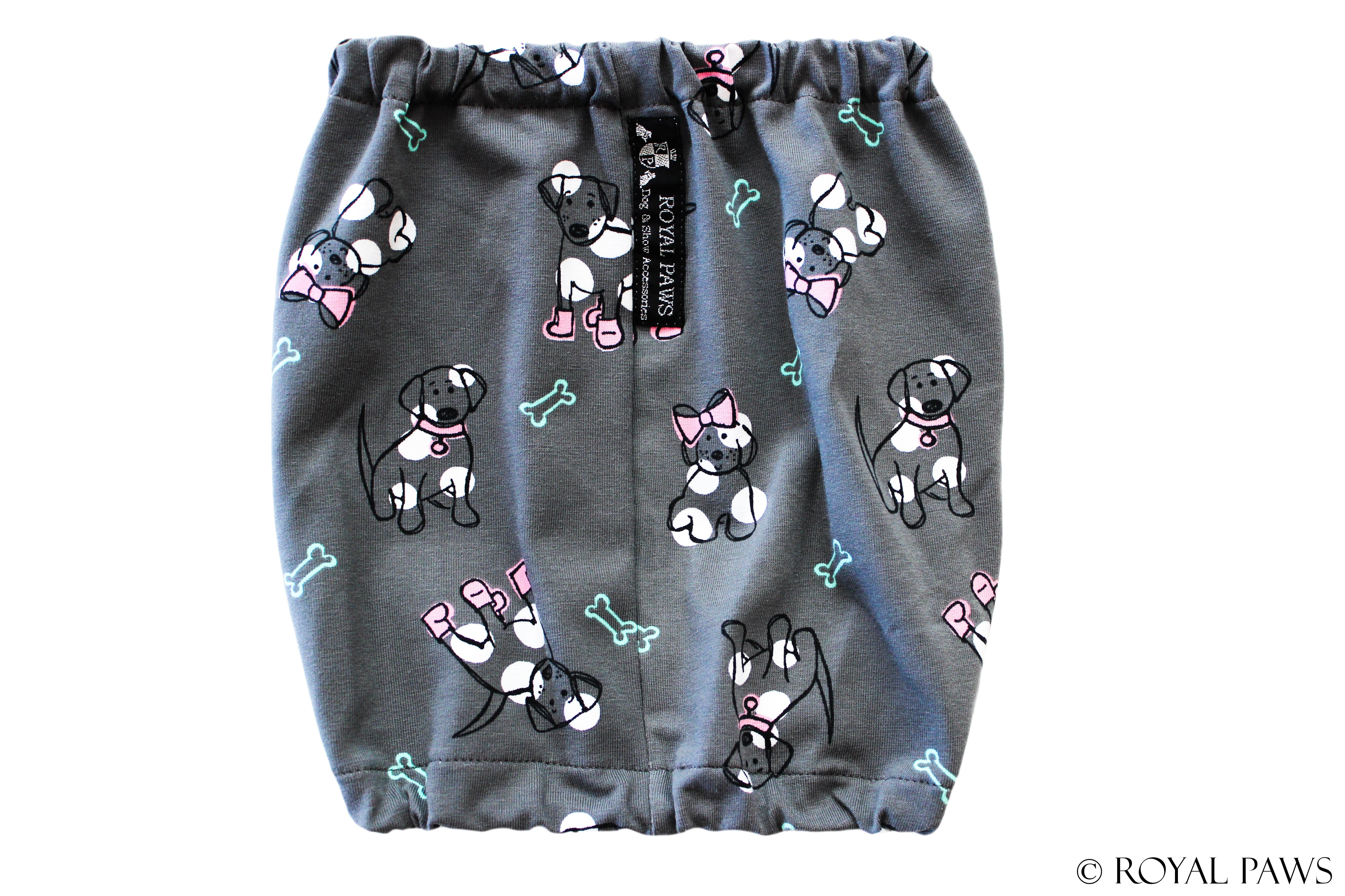 SAMPLE SALE % COMFORT SNOOD "PRETTY LITTLE PUPPY" - ROYAL PAWS Dog & Show Accessories