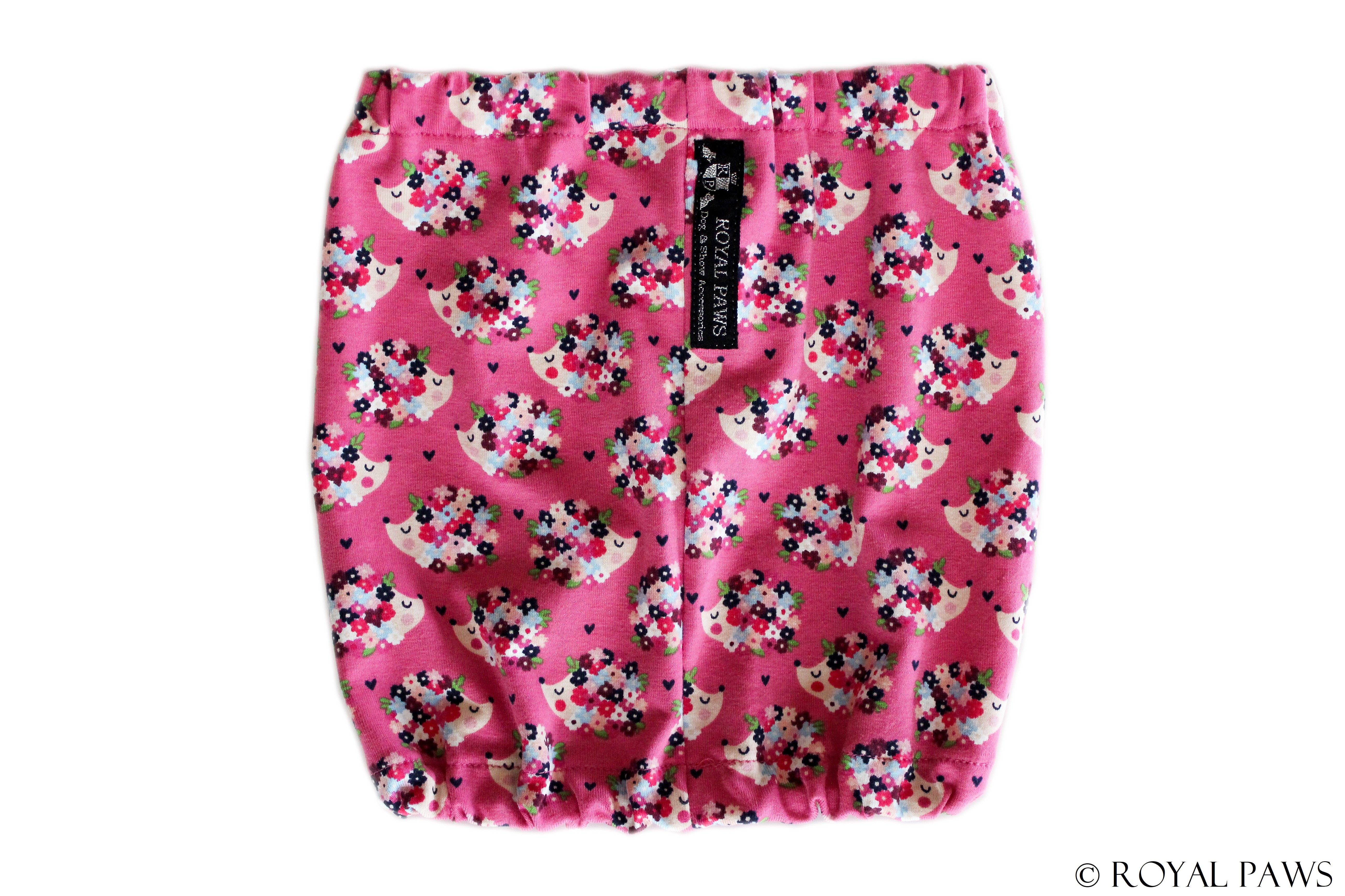 SAMPLE SALE % COMFORT SNOOD "BETTY BLOSSOM HEDGY" PINK - ROYAL PAWS Dog & Show Accessories