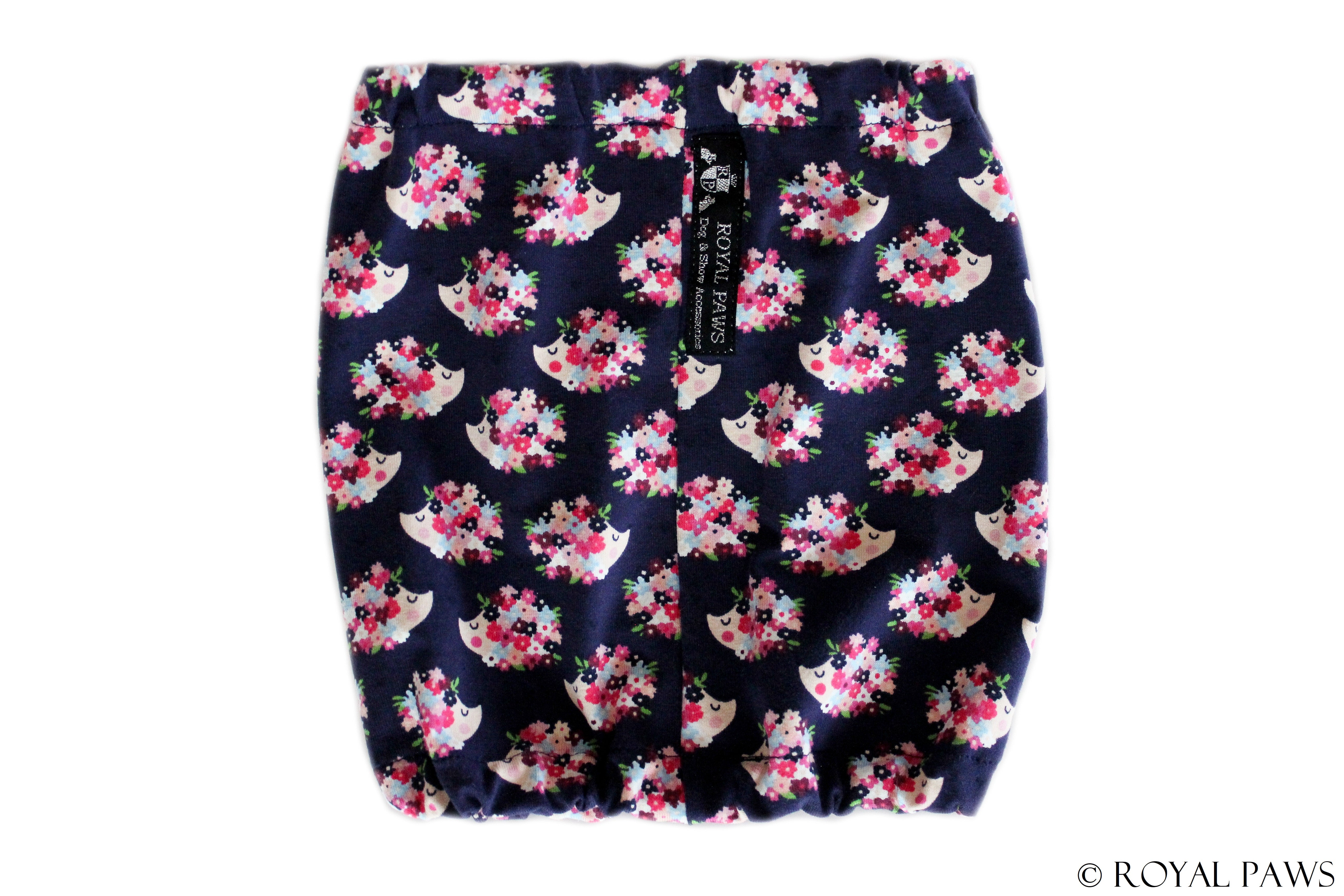 SAMPLE SALE % COMFORT SNOOD "BETTY BLOSSOM HEDGY" DUNKELBLAU - ROYAL PAWS Dog & Show Accessories