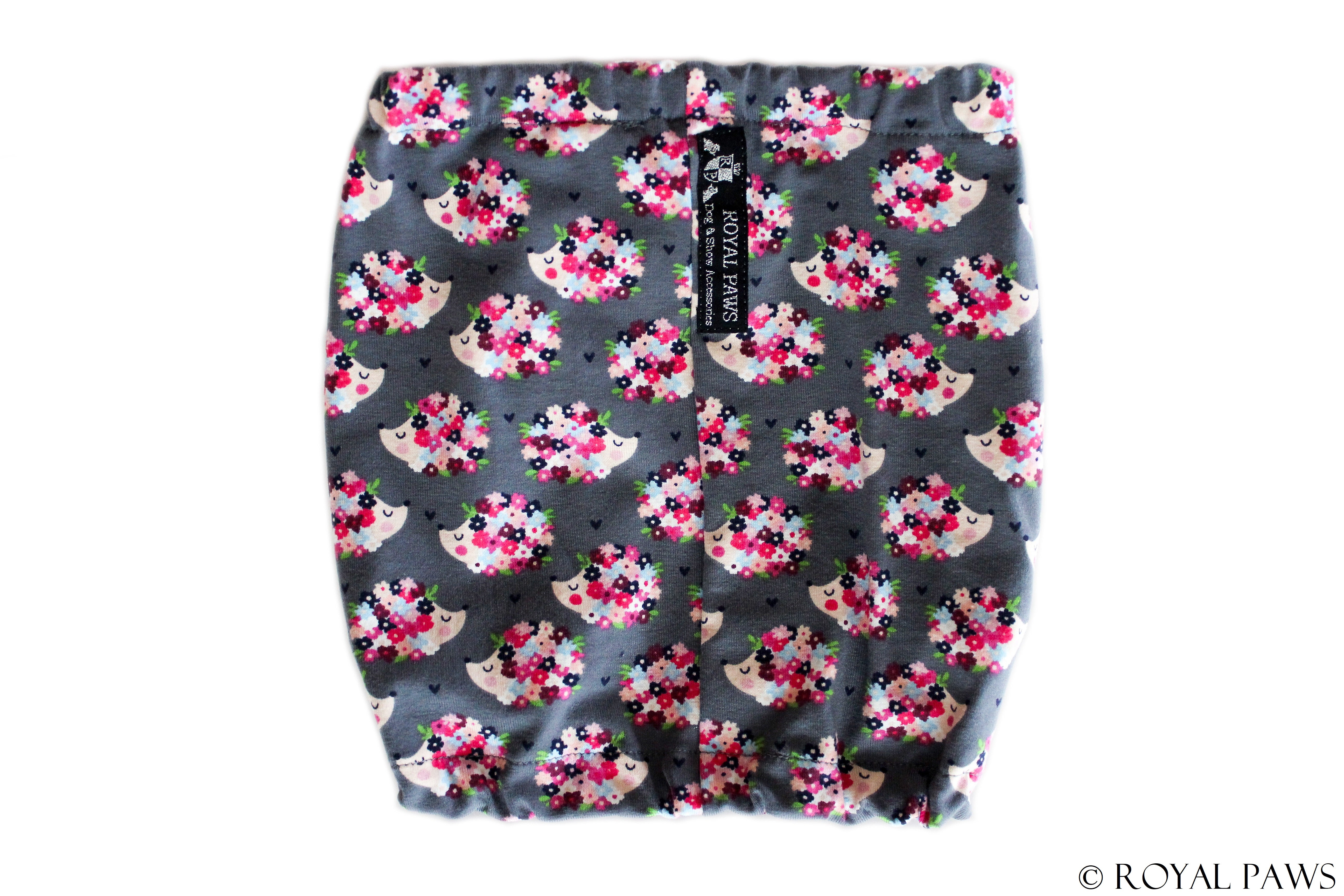 SAMPLE SALE % COMFORT SNOOD "BETTY BLOSSOM HEDGY" GRAU - ROYAL PAWS Dog & Show Accessories