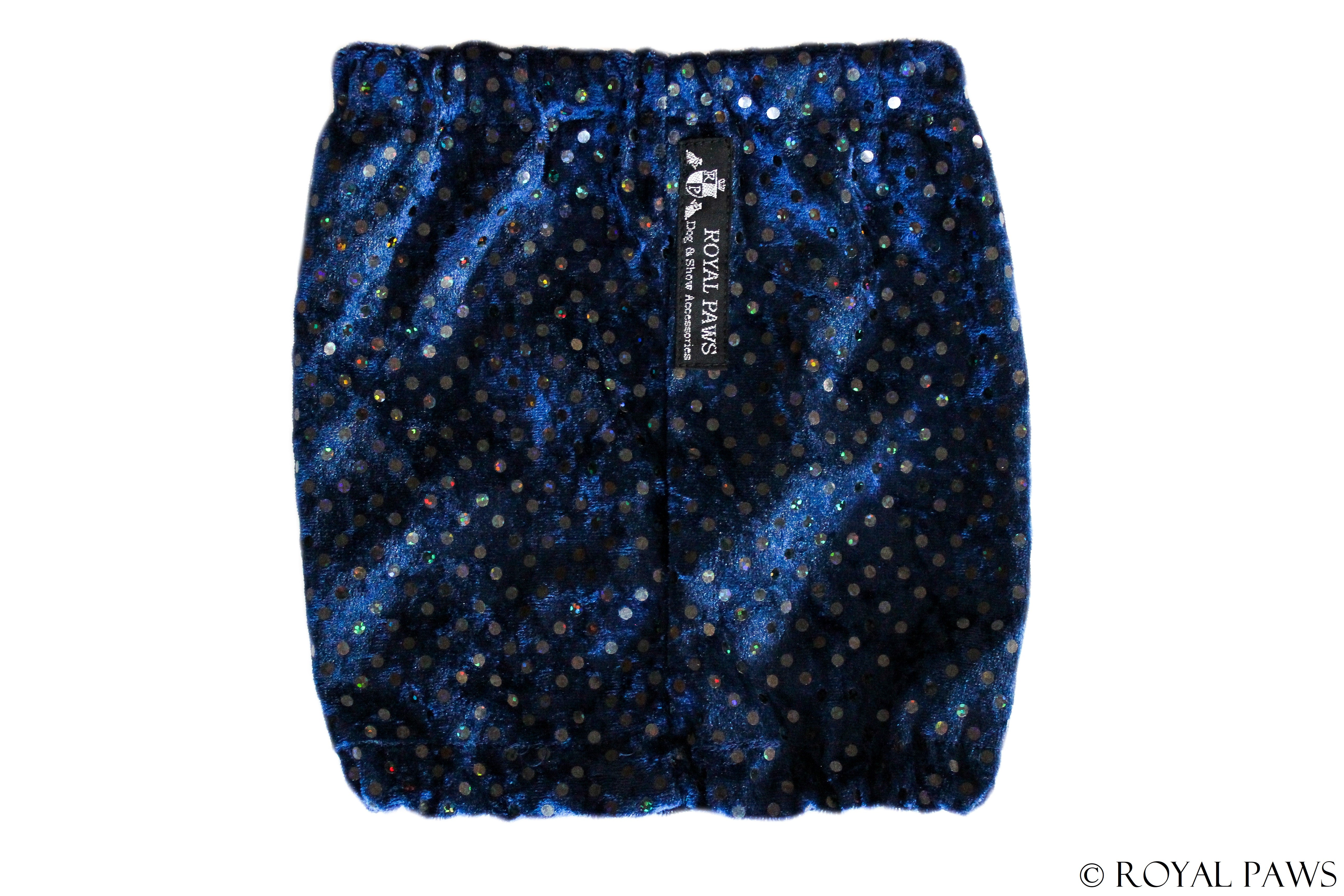 SAMPLE SALE % GLITTER SNOOD "DUNKELBLAU"