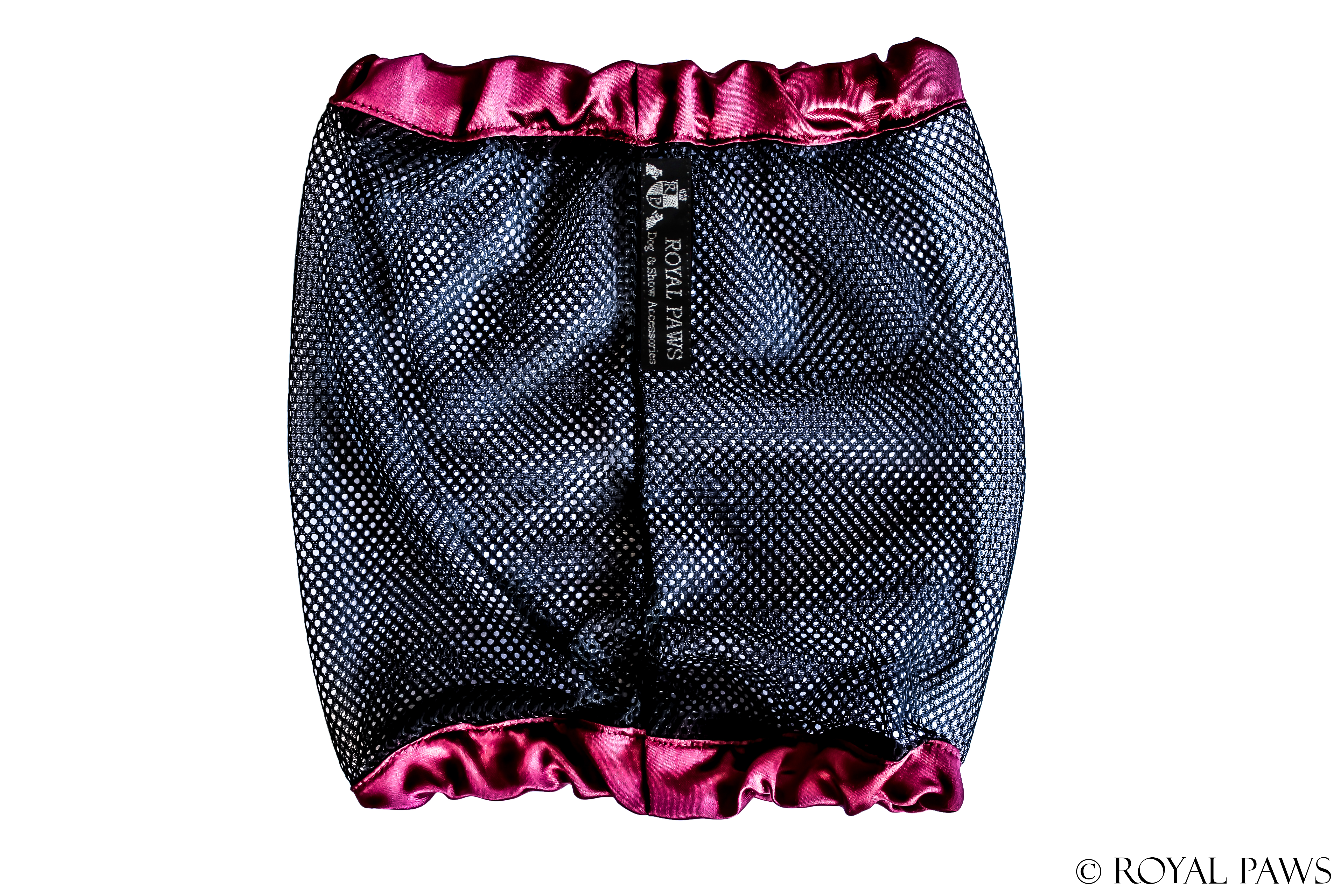SHINE SNOOD MESH "DUNKELROT/SCHWARZ" - ROYAL PAWS Dog & Show Accessories