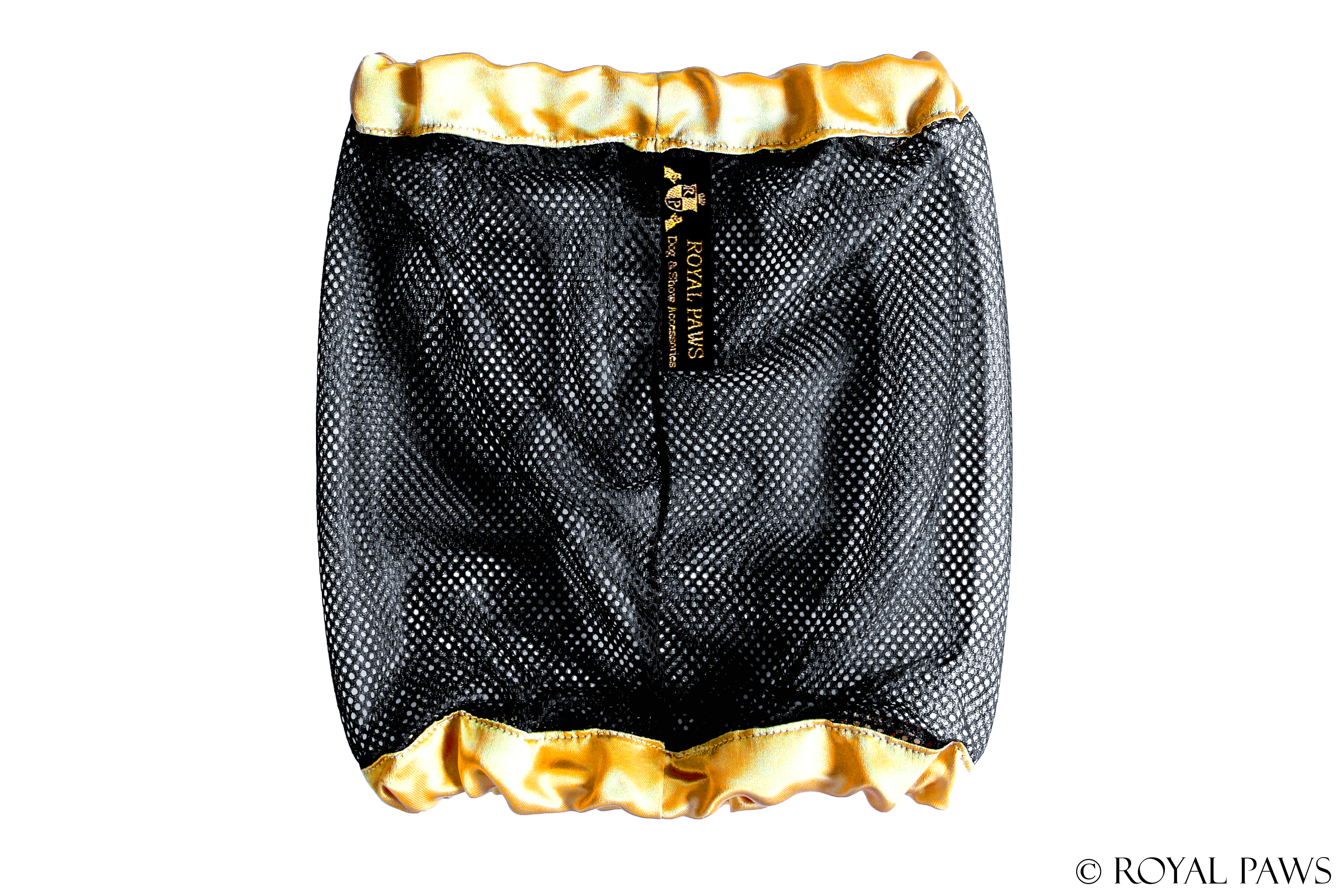 SHINE SNOOD MESH "GOLD/SCHWARZ" - ROYAL PAWS Dog & Show Accessories