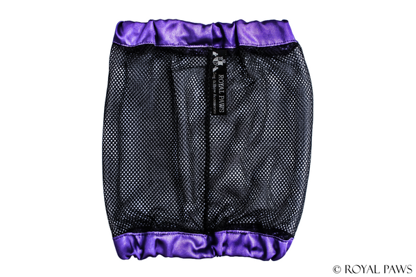 SHINE SNOOD MESH "LILA/SCHWARZ" - ROYAL PAWS Dog & Show Accessories