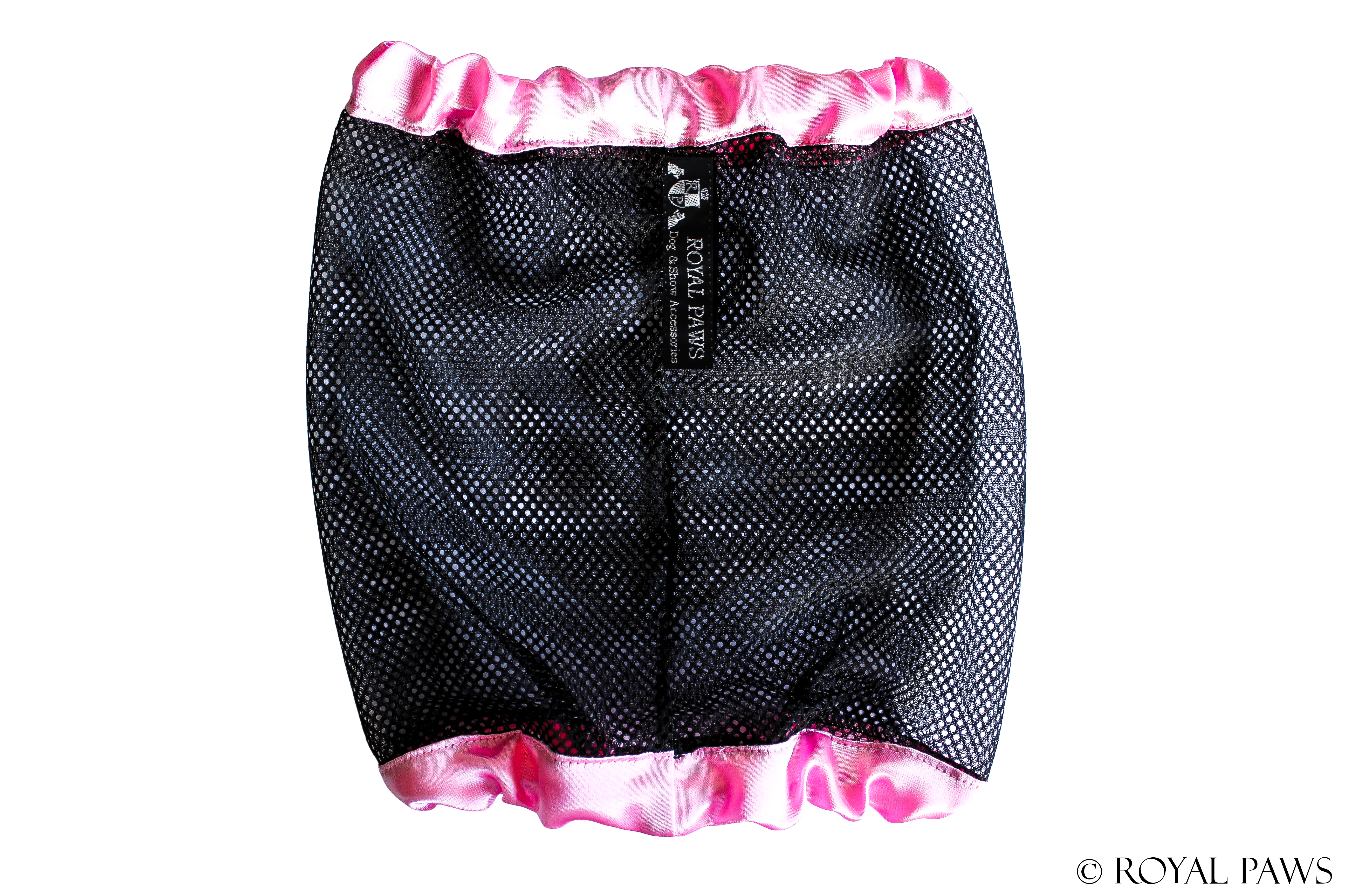 SHINE SNOOD MESH "ROSA/SCHWARZ" - ROYAL PAWS Dog & Show Accessories