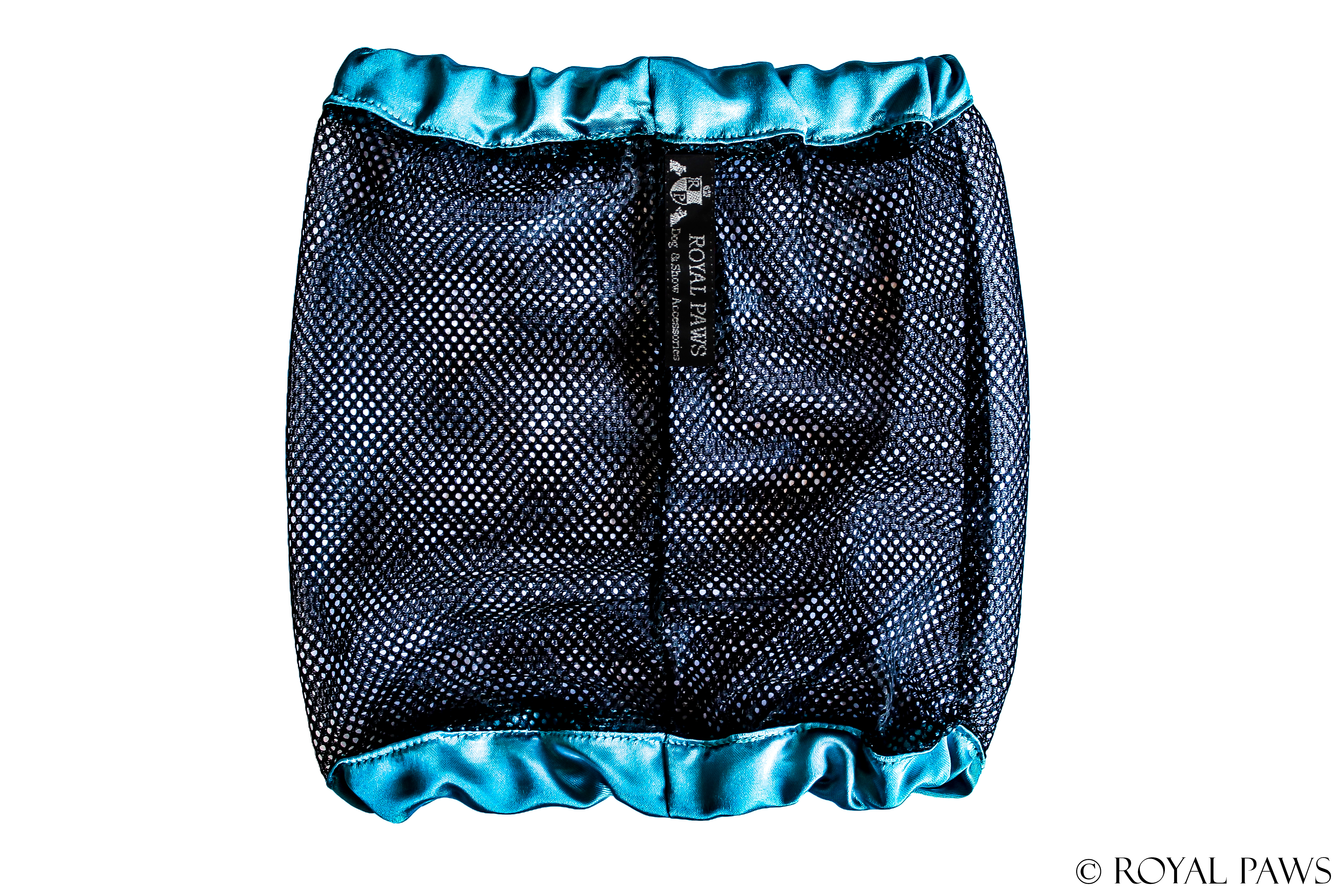 SHINE SNOOD MESH "TÜRKIS/SCHWARZ" - ROYAL PAWS Dog & Show Accessories