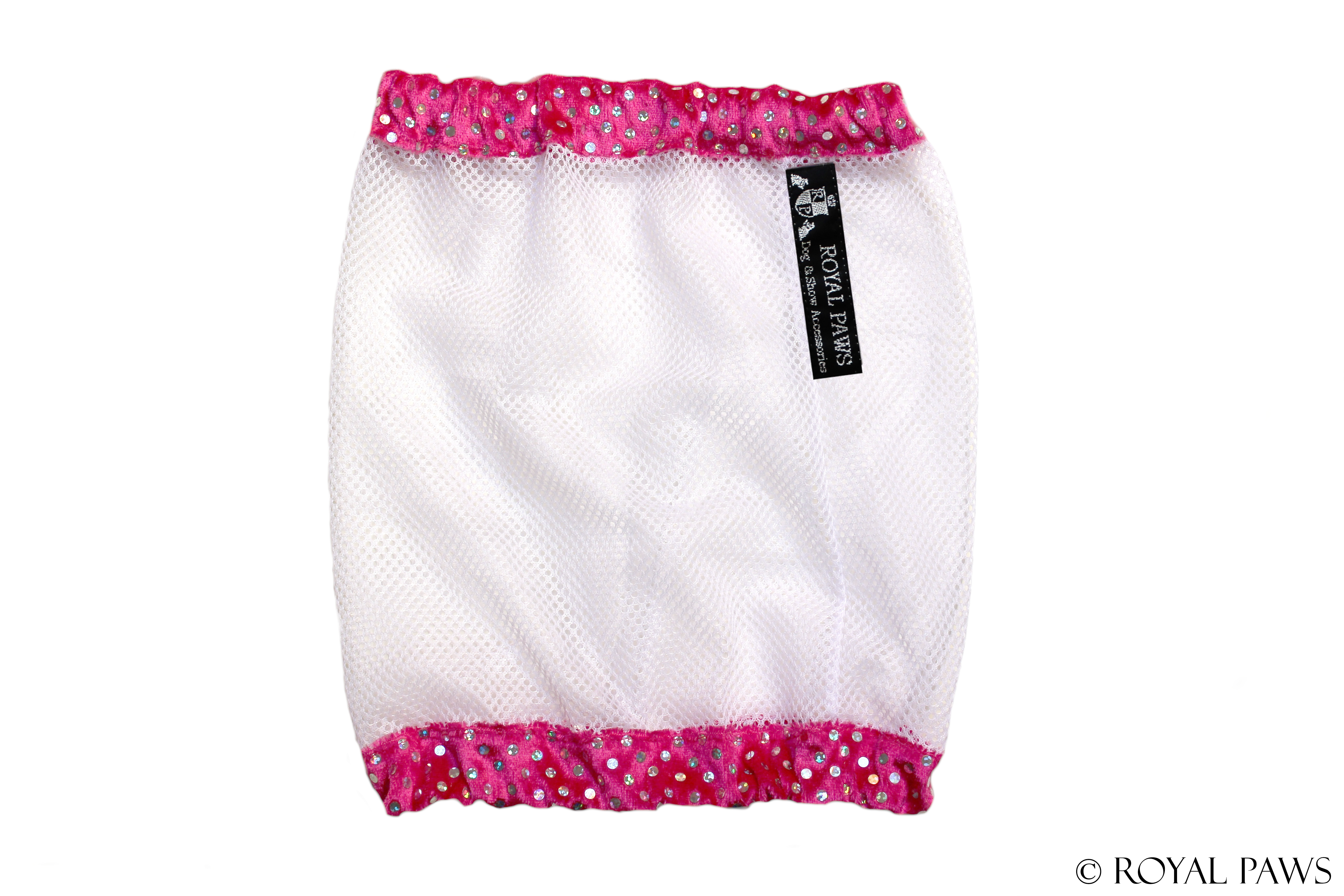 GLITTER SNOOD MESH "PINK/WEISS" - ROYAL PAWS Dog & Show Accessories