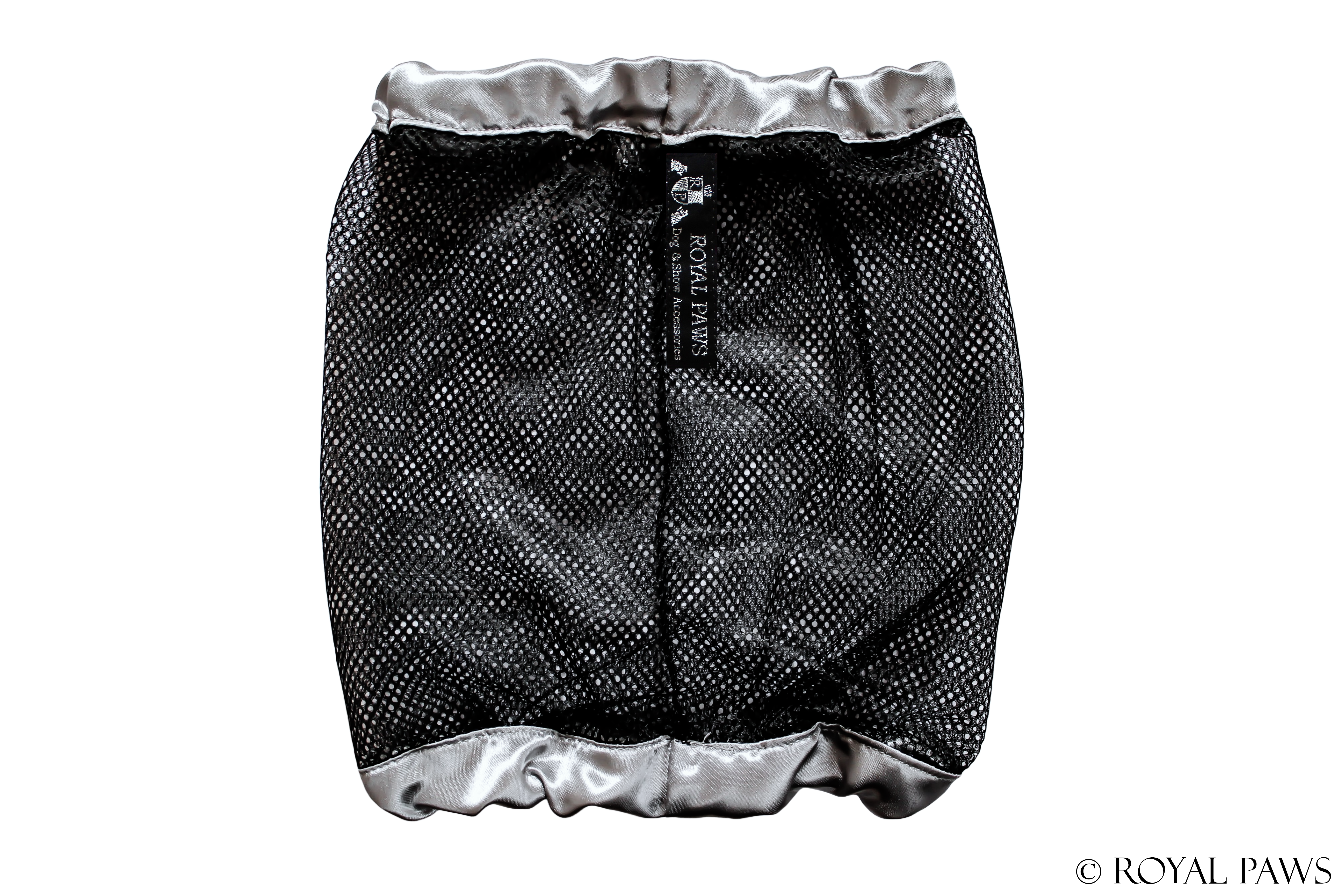 SHINE SNOOD MESH "SILBER/SCHWARZ" - ROYAL PAWS Dog & Show Accessories