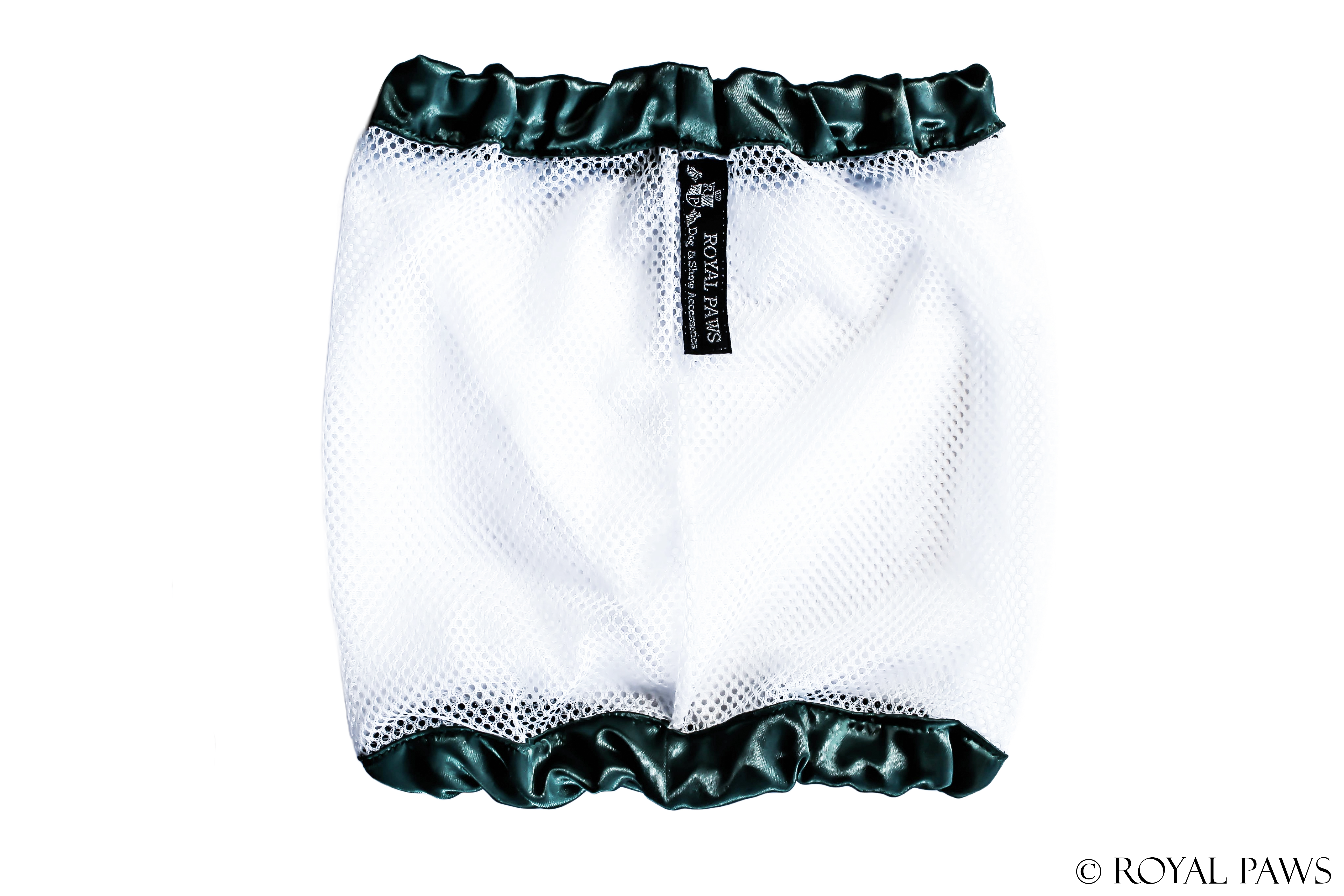 SAMPLE SALE % SHINE SNOOD MESH "DUNKELGRÜN/WEISS"