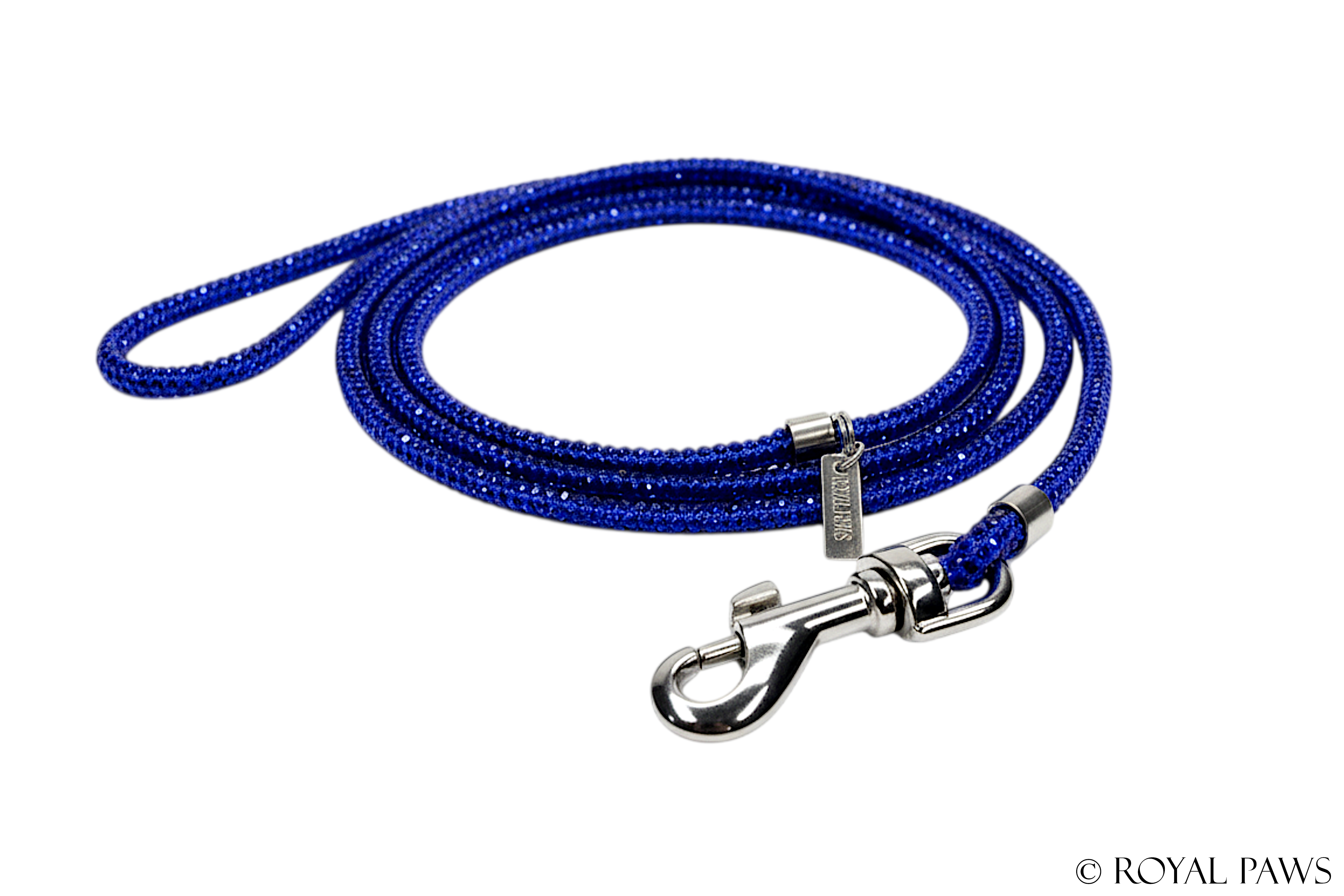 CRYSTAL SHOW LEASH "BLUE"