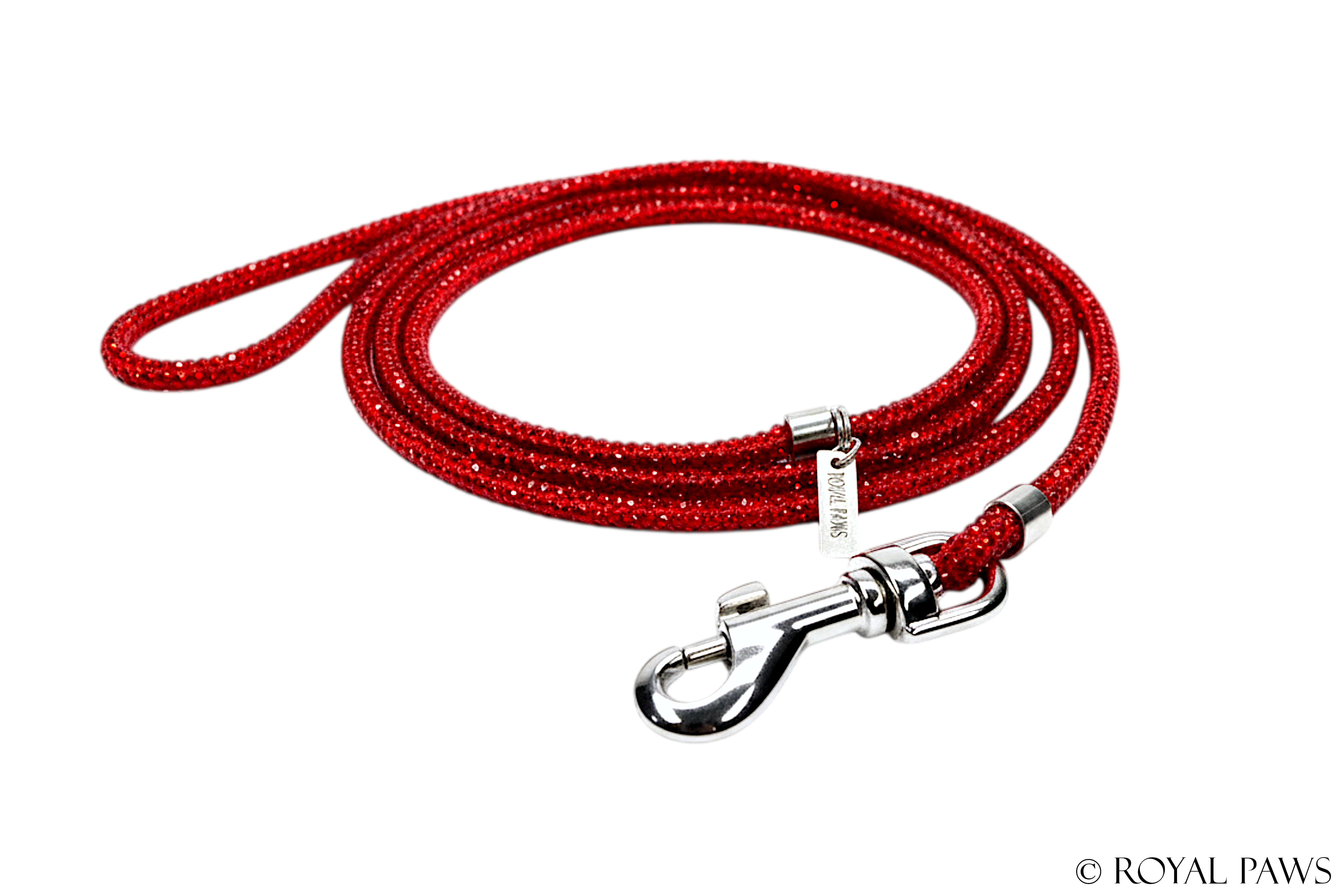 CRYSTAL SHOW LEASH "RED"