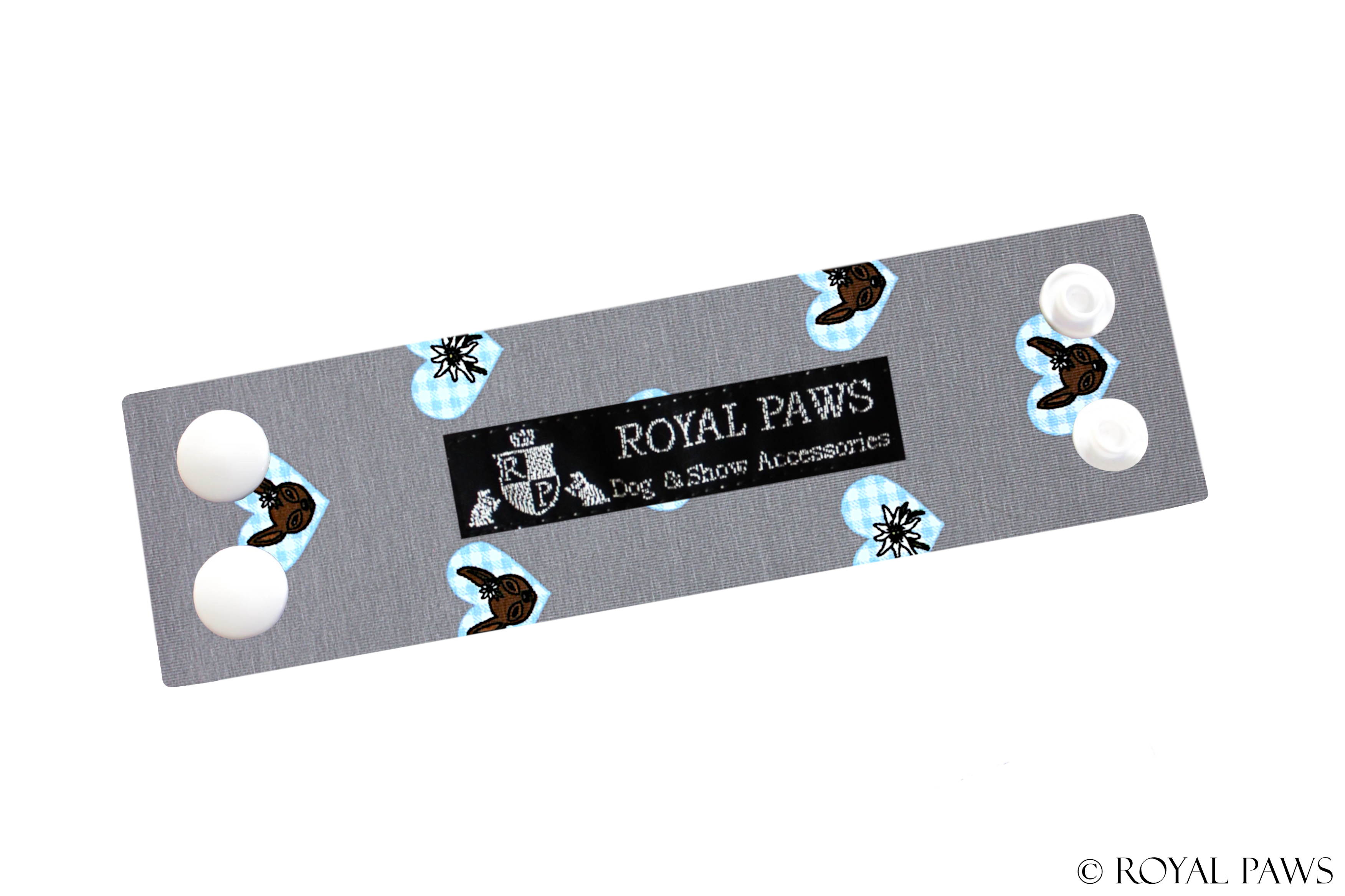 COMFORT SNOOD STRAP "ALPINE LOVE" GREY/LIGHT BLUE