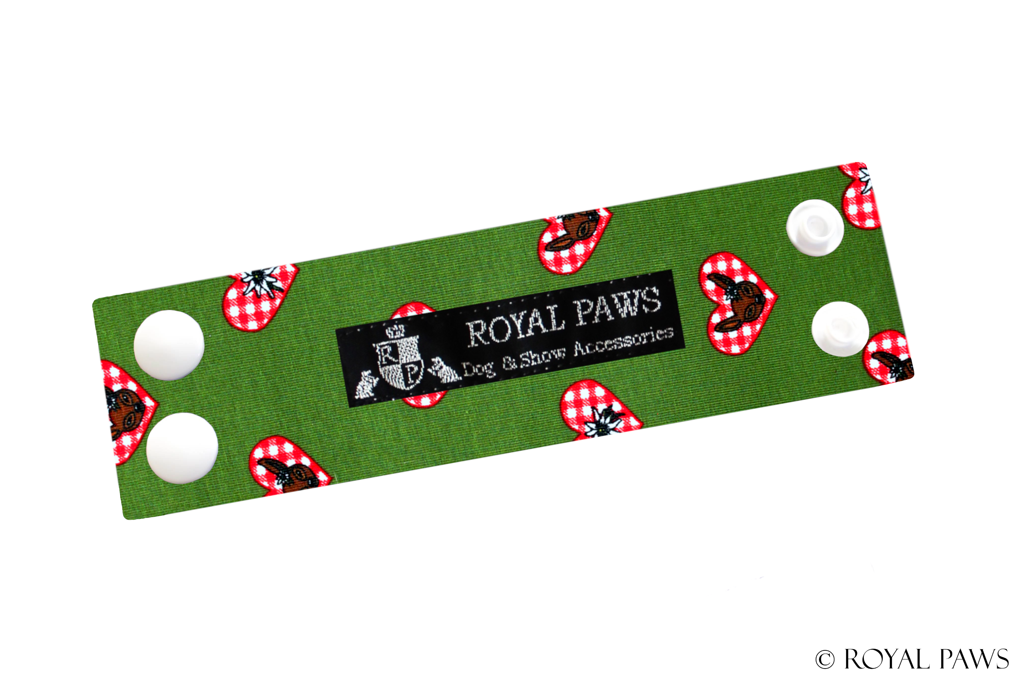 COMFORT SNOOD STRAP "ALPINE LOVE" GREEN/RED