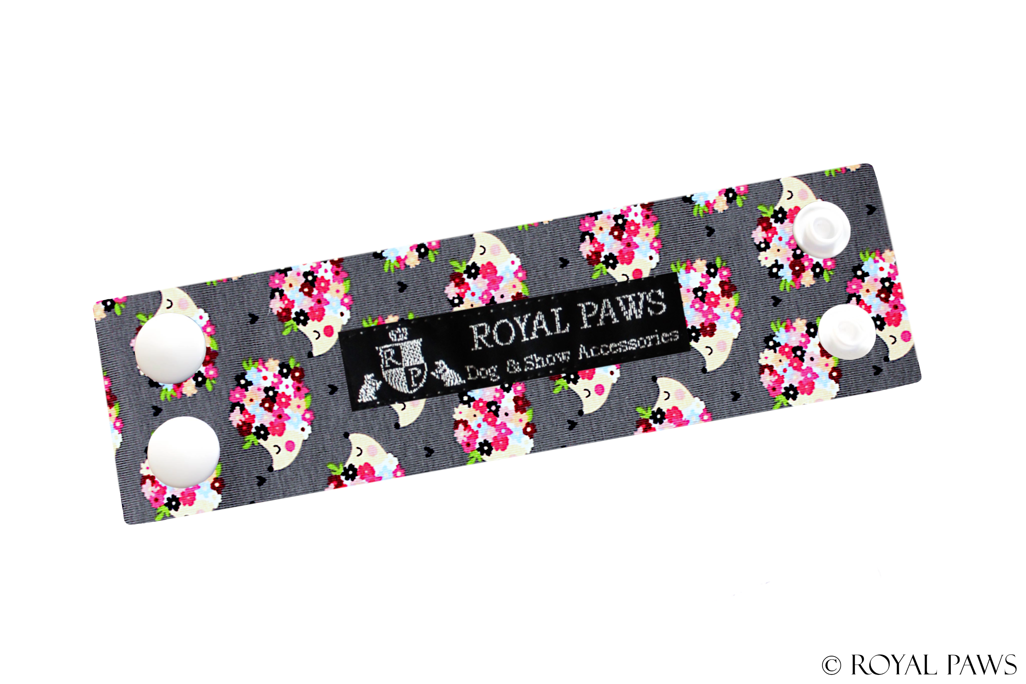 COMFORT SNOOD STRAP "BETTY BLOSSOM HEDGY" GRAU