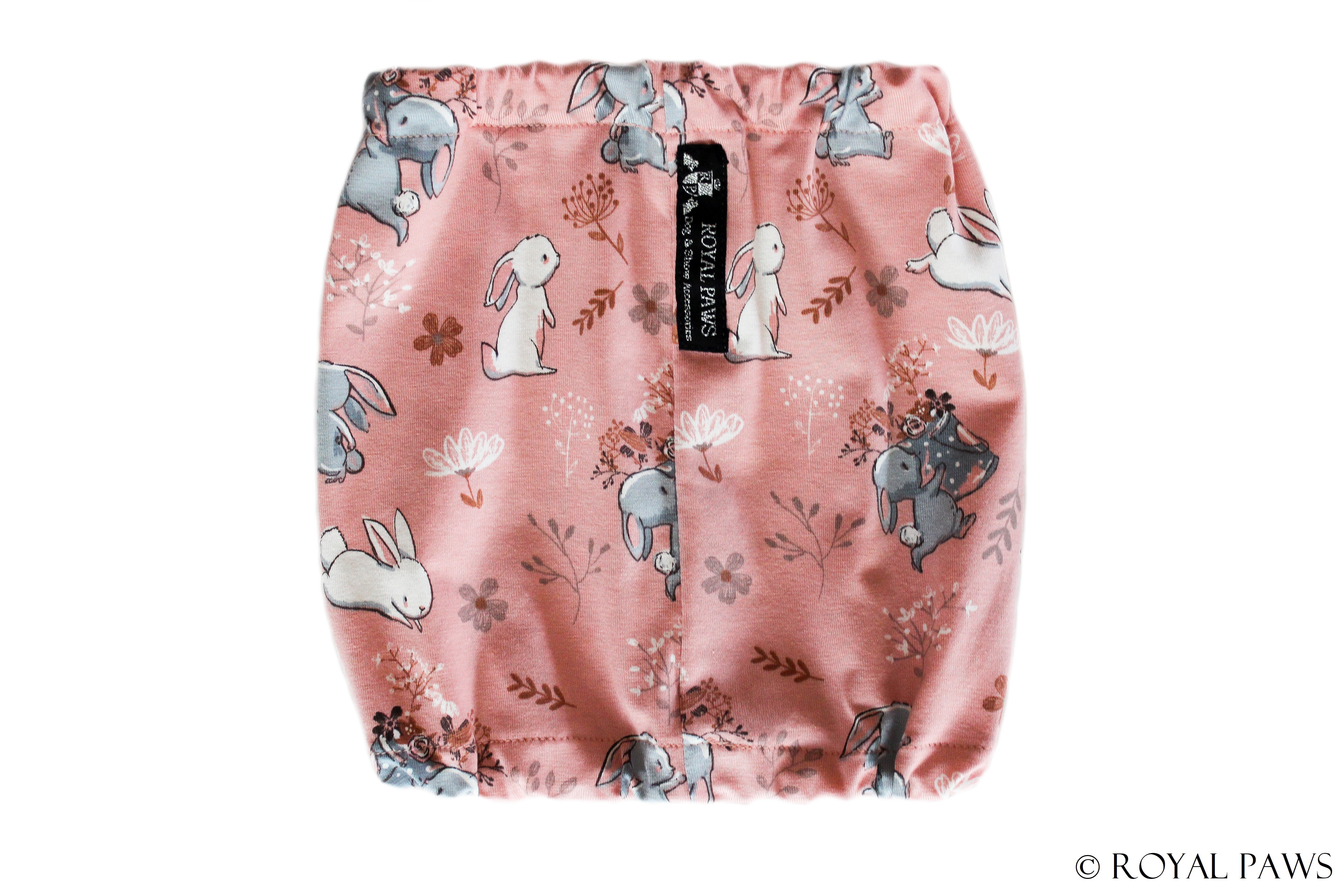COMFORT SNOOD "FLUFFY FLOWER BUNNYS" ROSA - ROYAL PAWS Dog & Show Accessories