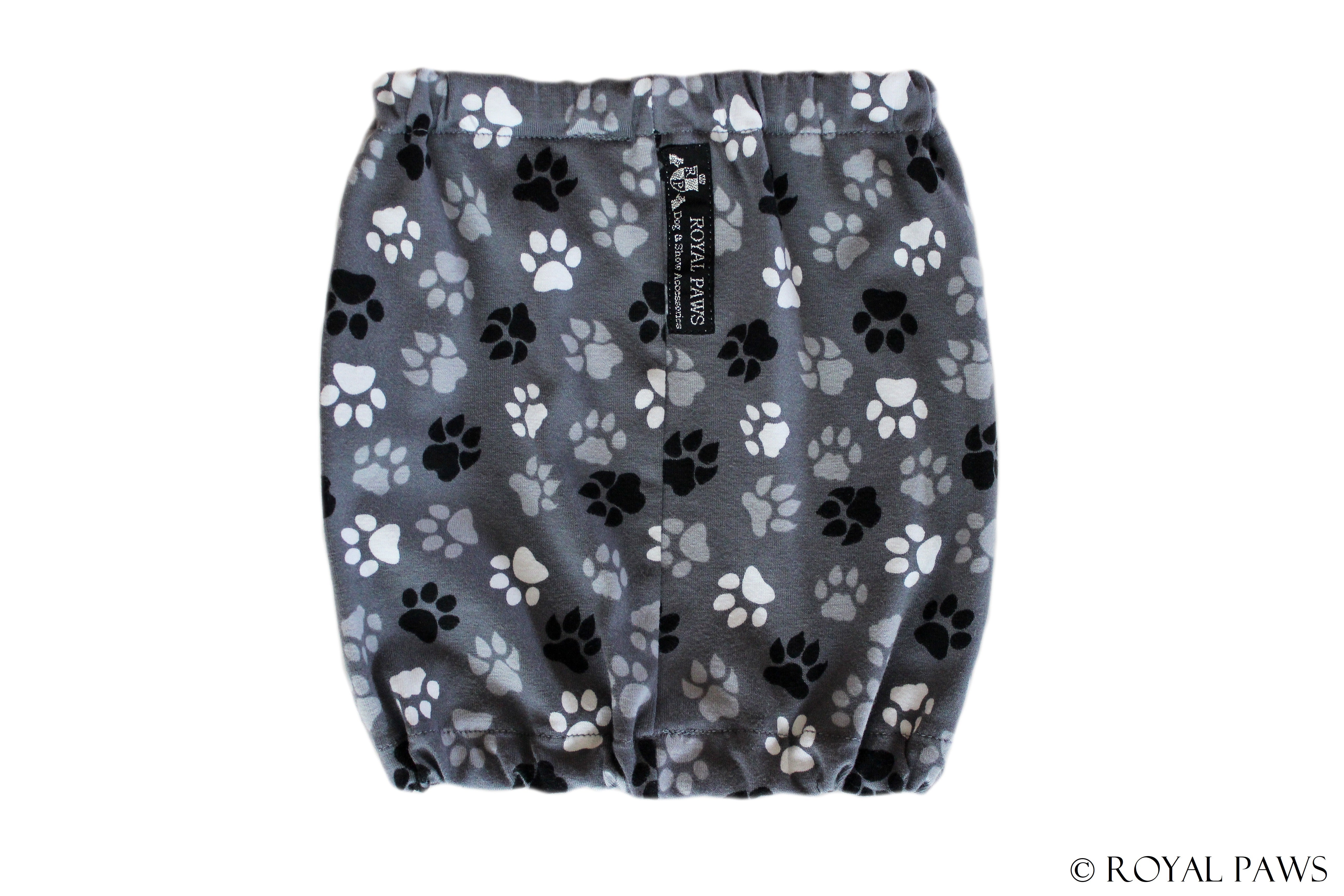 COMFORT SNOOD "PAWS" GRAU - ROYAL PAWS Dog & Show Accessories